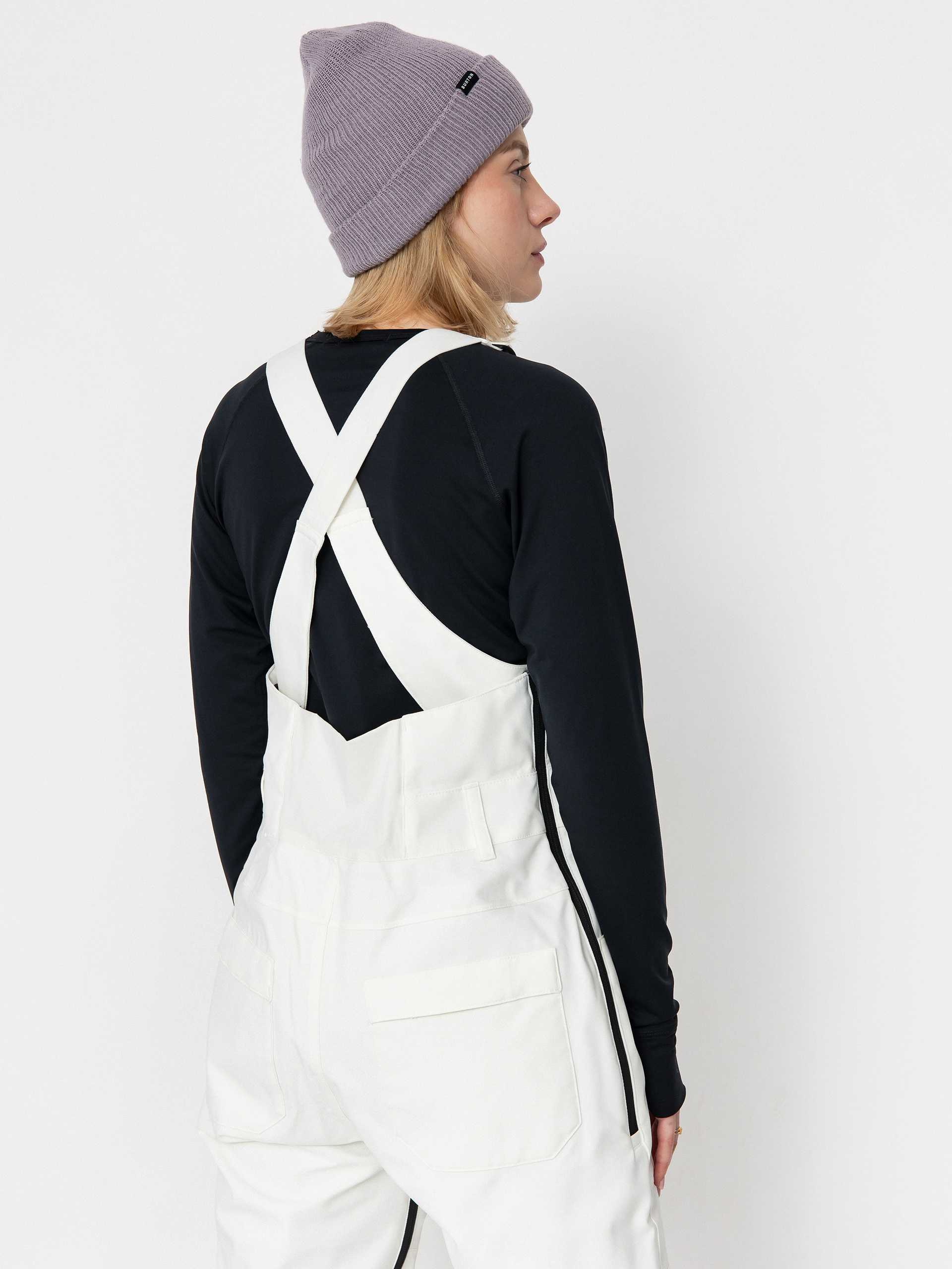 Dámské Snowboardové kalhoty  Burton Avalon Stretch Bib (stout white)