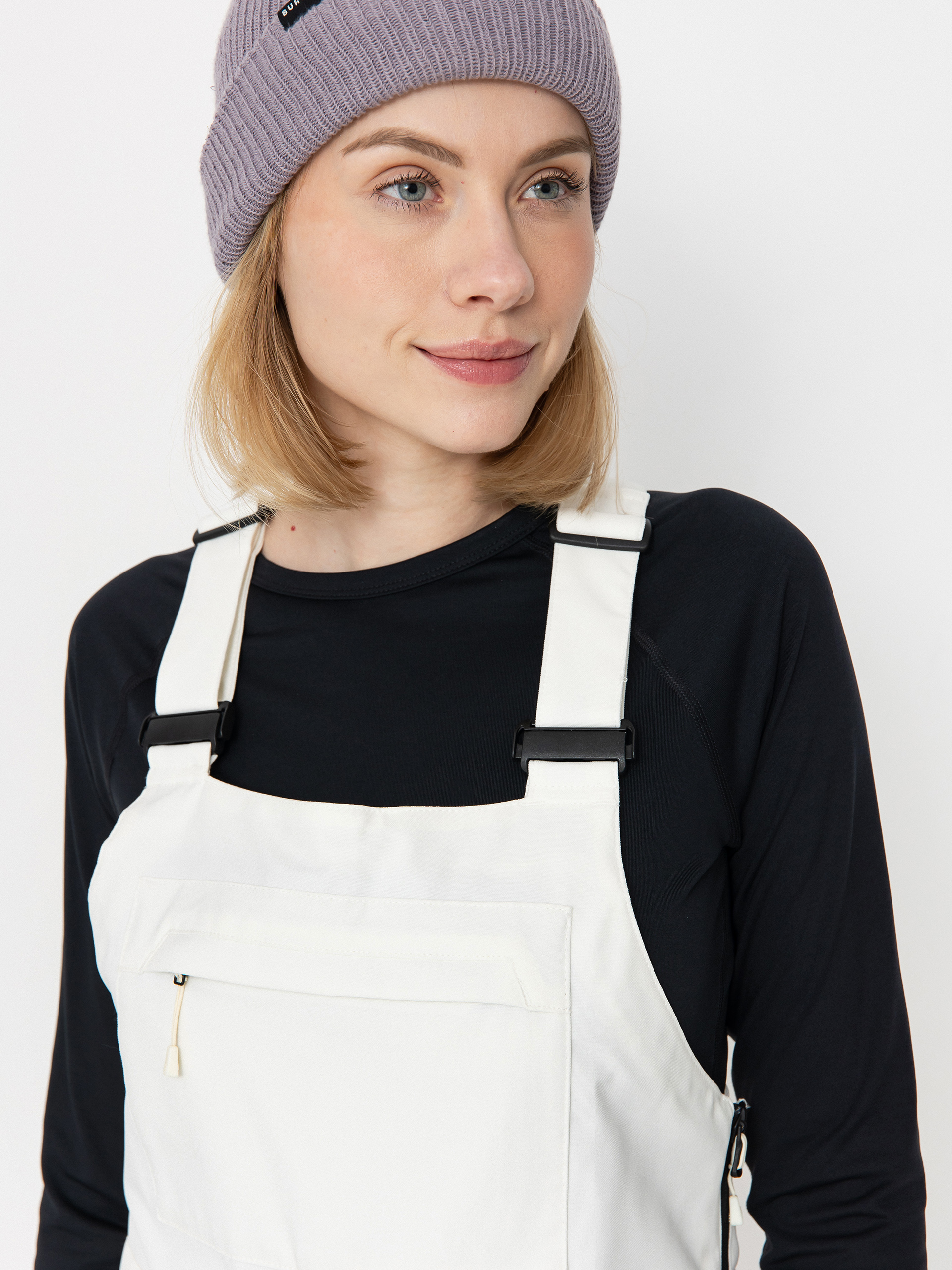 Dámské Snowboardové kalhoty  Burton Avalon Stretch Bib (stout white)