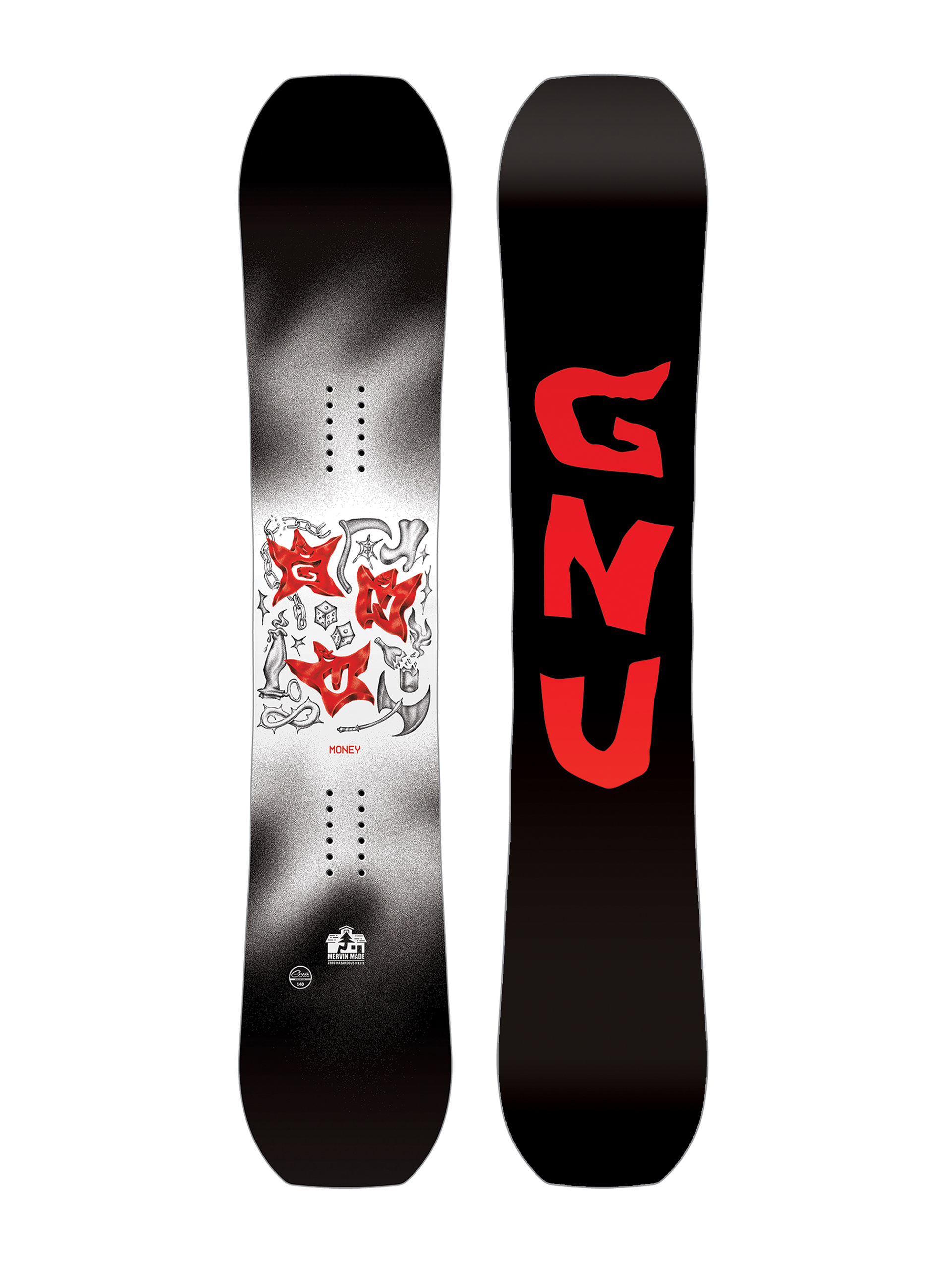 Pánská Snowboard Gnu Money (black)