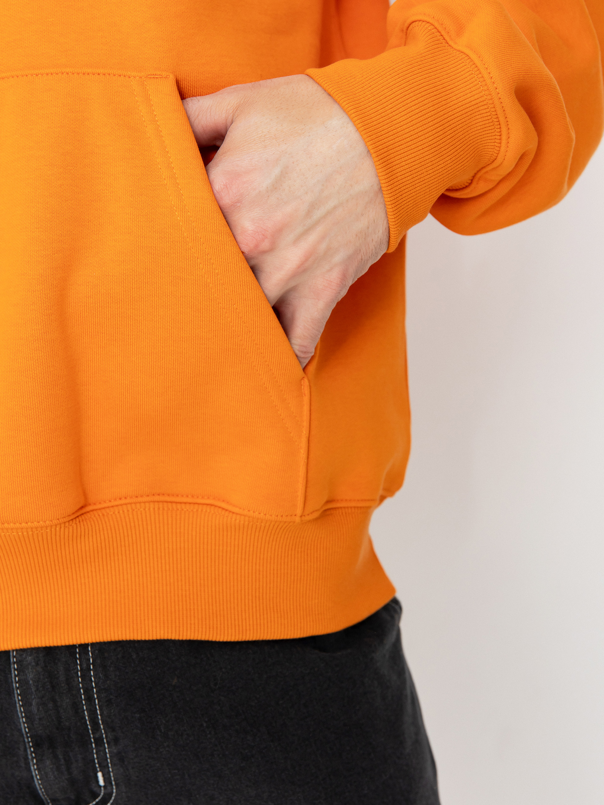 Mikina s kapucí Carhartt WIP Carhartt HD (pumpkin/white)