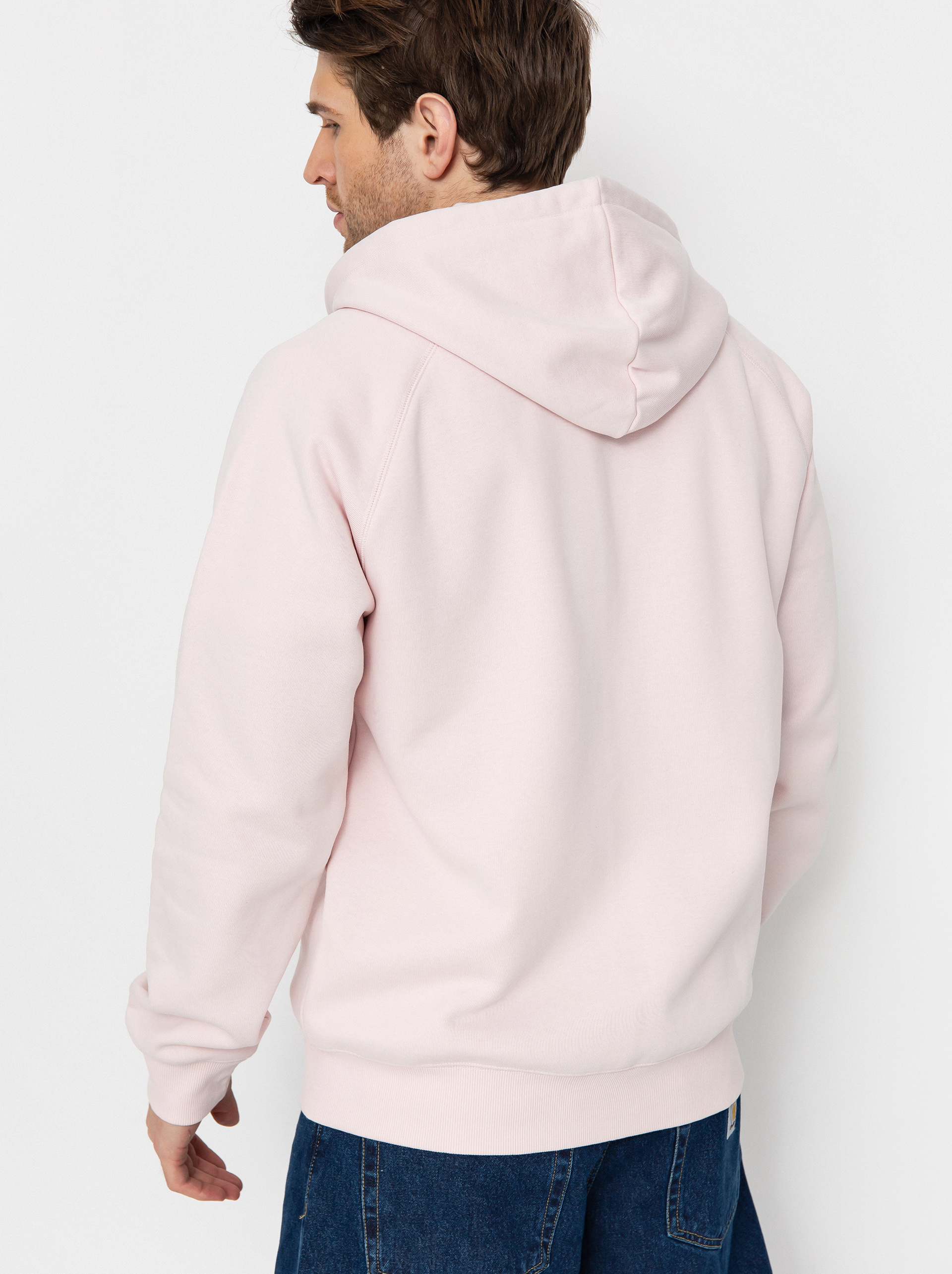 Mikina s kapucí Carhartt WIP Chase ZHD (air pink/gold)