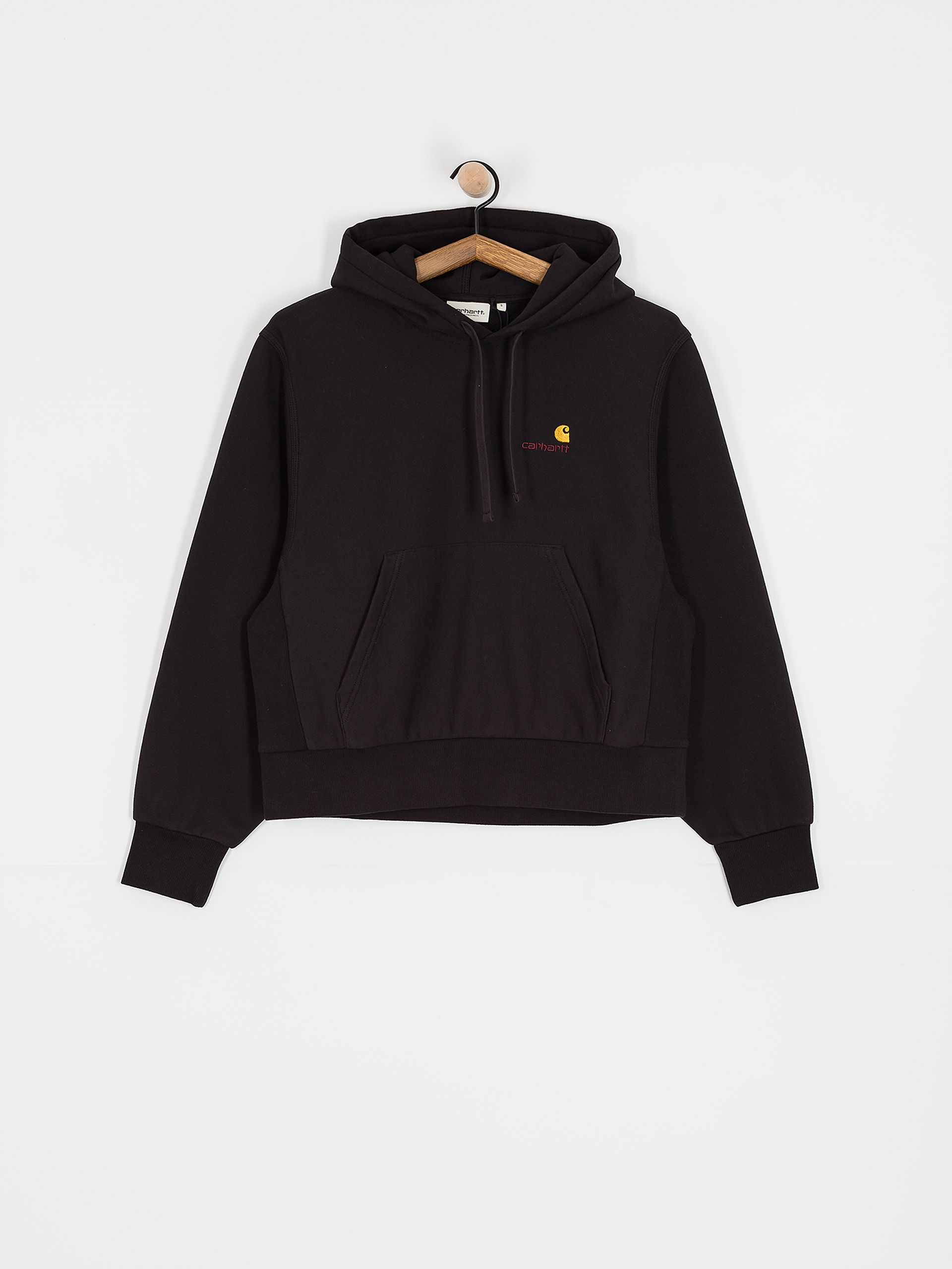 Mikina s kapucí Carhartt WIP American Script HD Wmn (black)