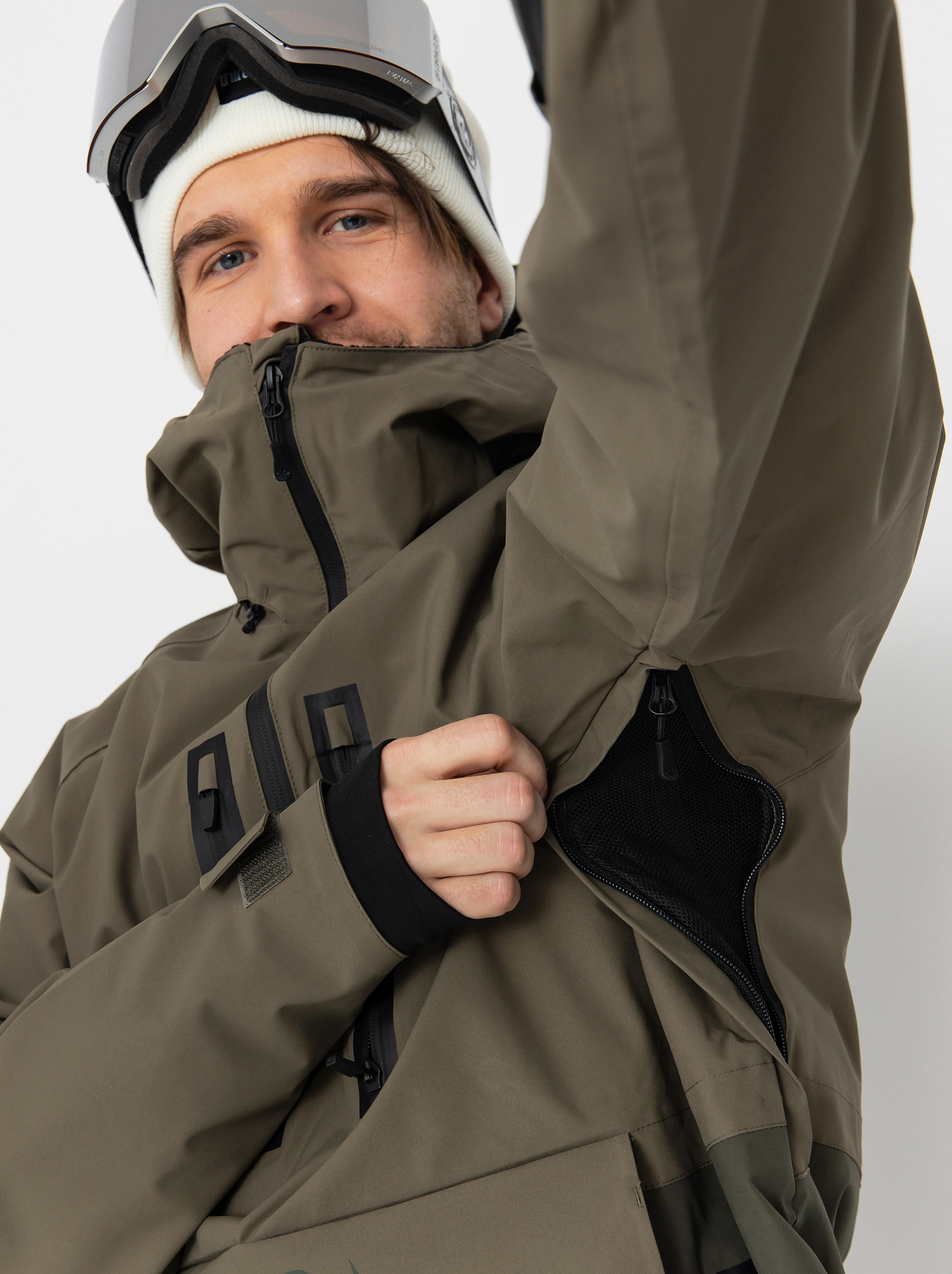 Pánská Snowboardová bunda ThirtyTwo Light Anorak (military)