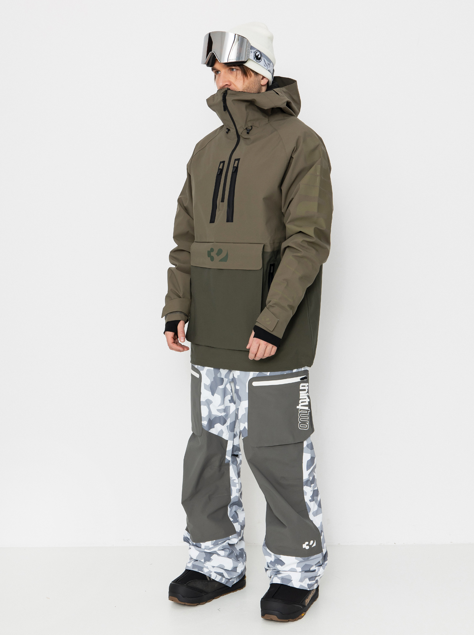 Pánská Snowboardová bunda ThirtyTwo Light Anorak (military)
