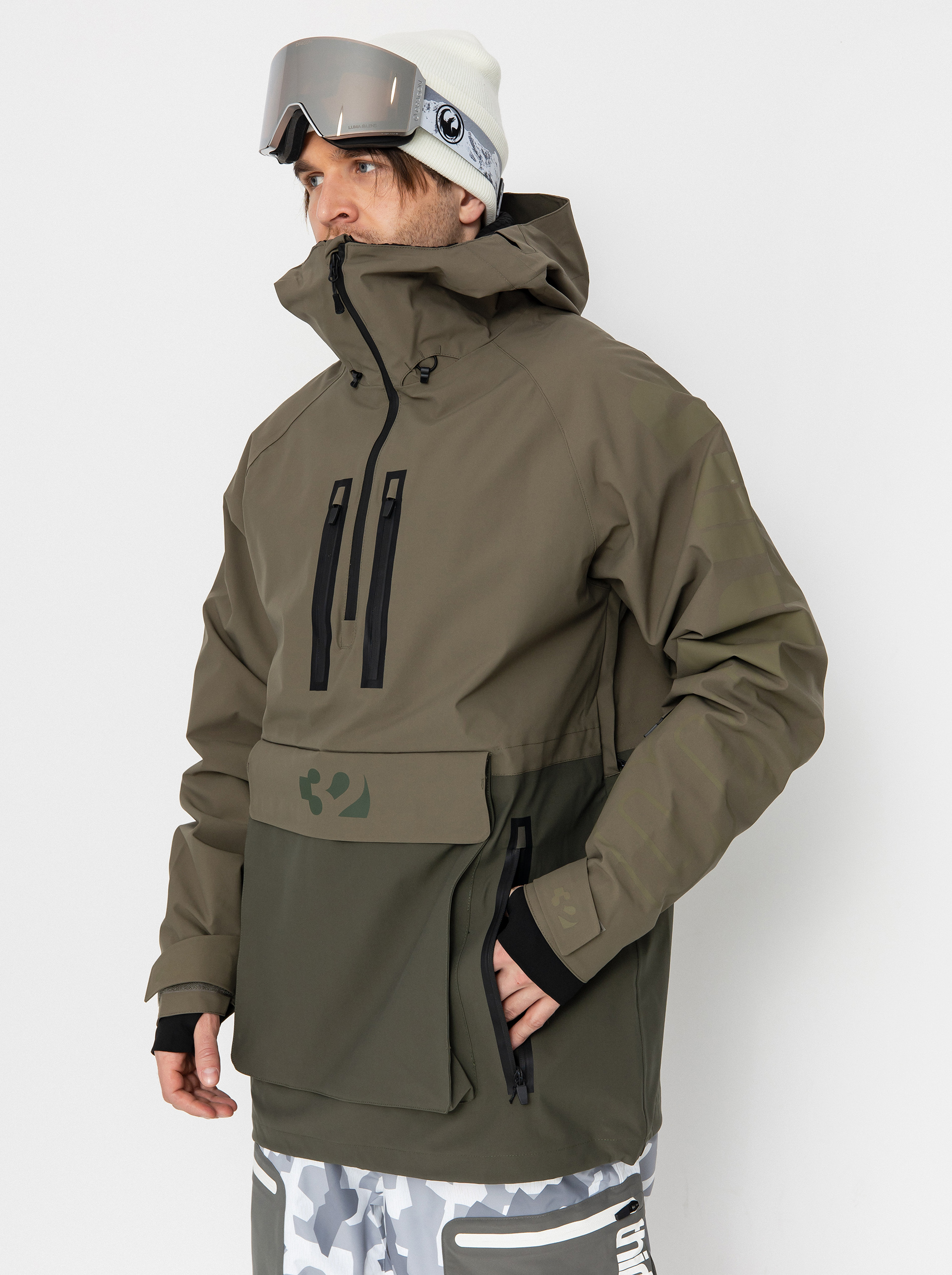 Pánská Snowboardová bunda ThirtyTwo Light Anorak (military)