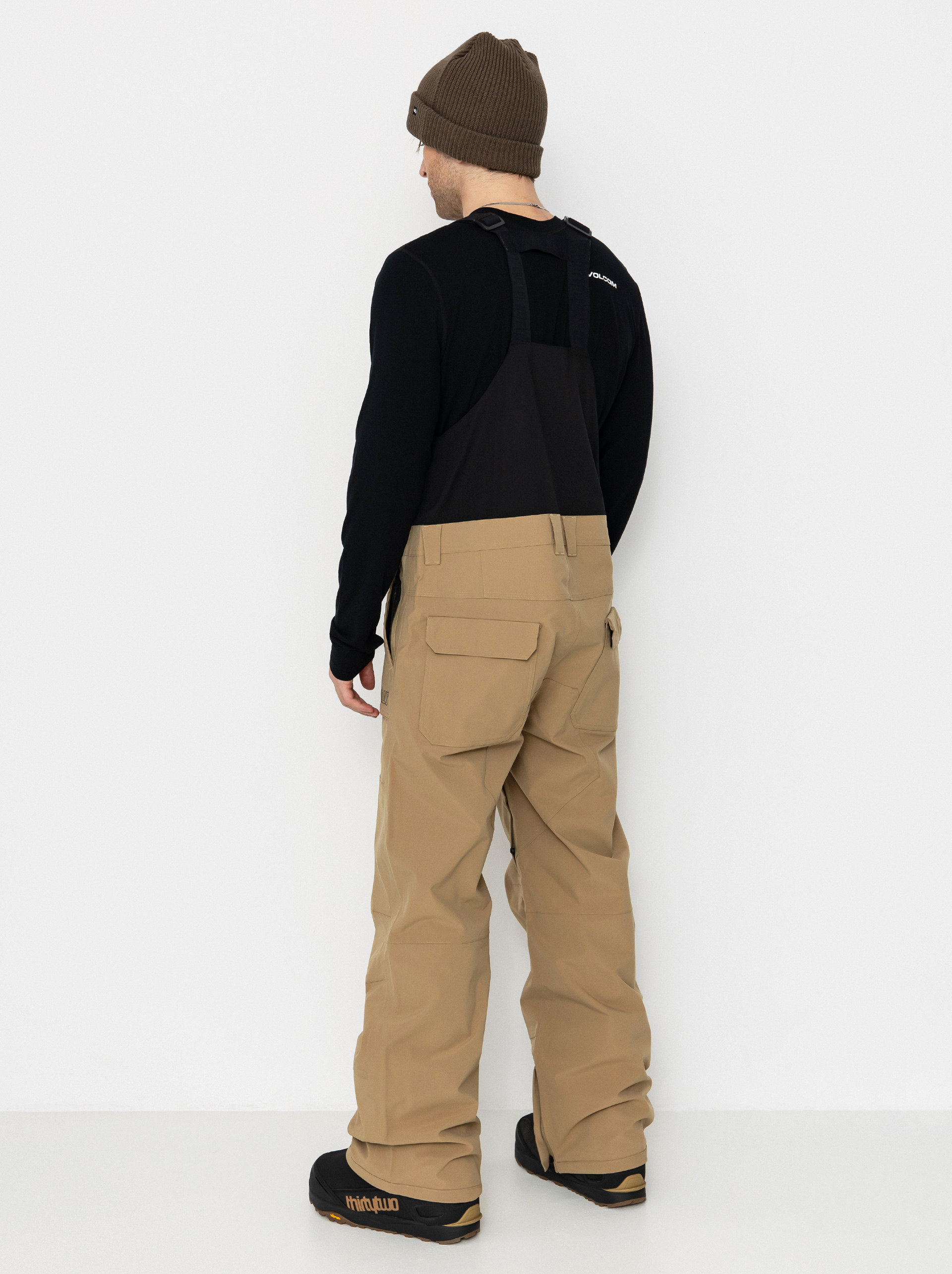 Pánské Snowboardové kalhoty  ThirtyTwo Basement Bib (khaki)