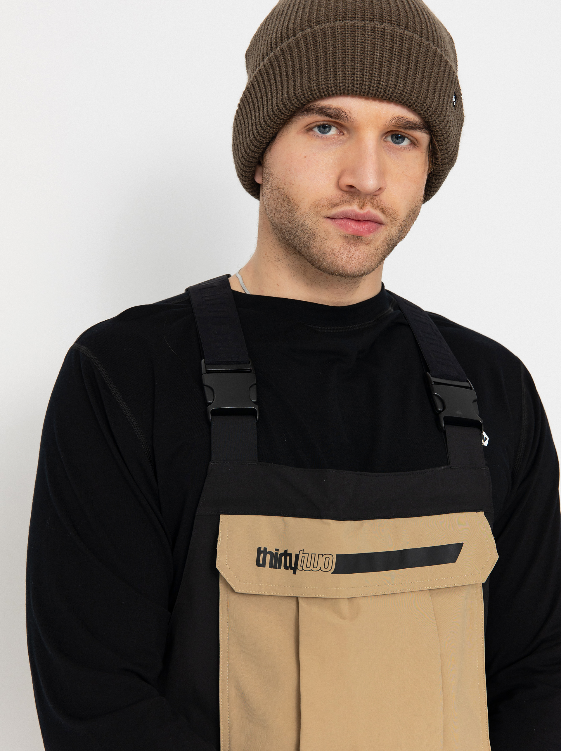 Pánské Snowboardové kalhoty  ThirtyTwo Basement Bib (khaki)