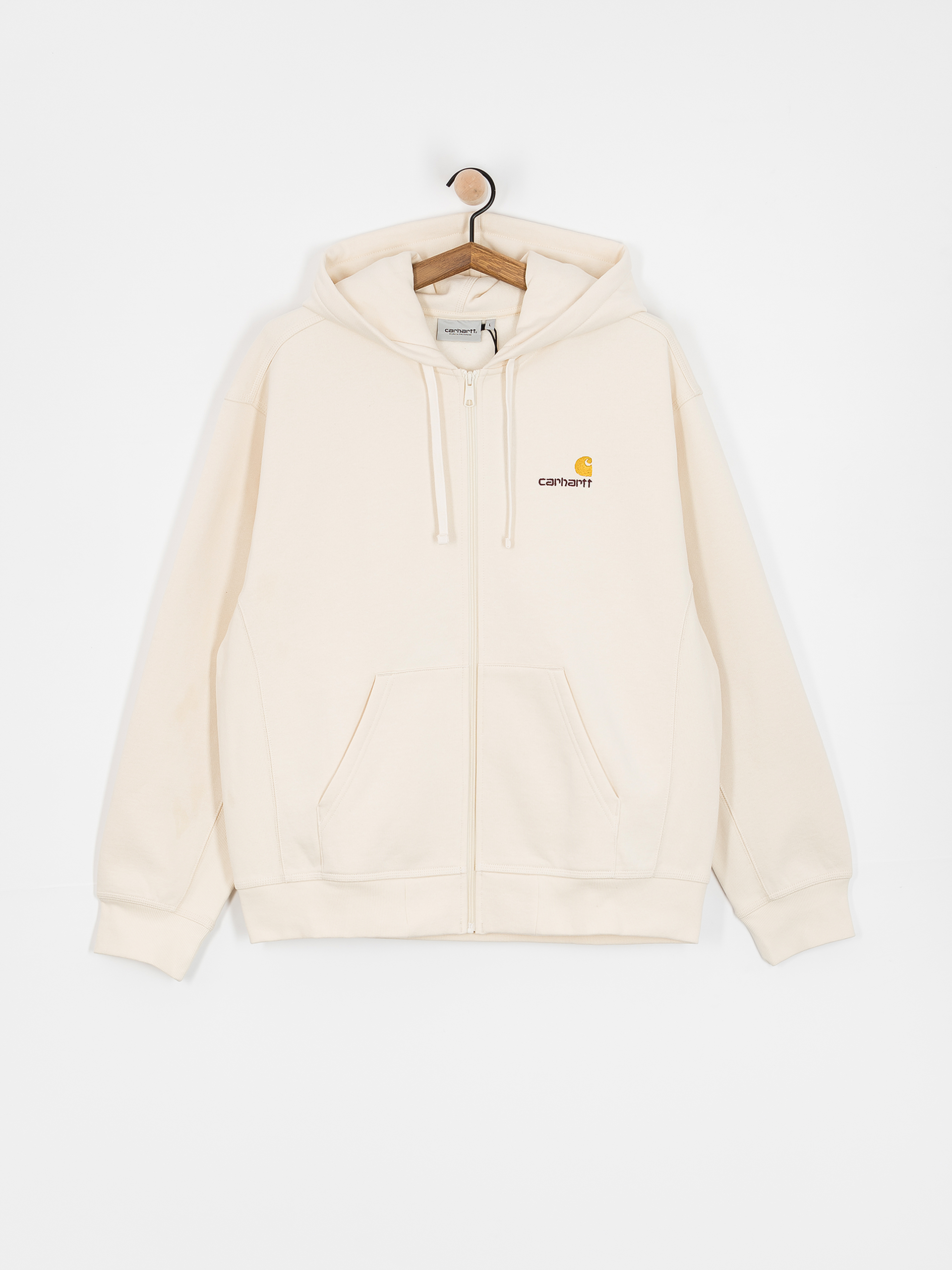Mikina s kapucí Carhartt WIP American Script ZHD (natural)