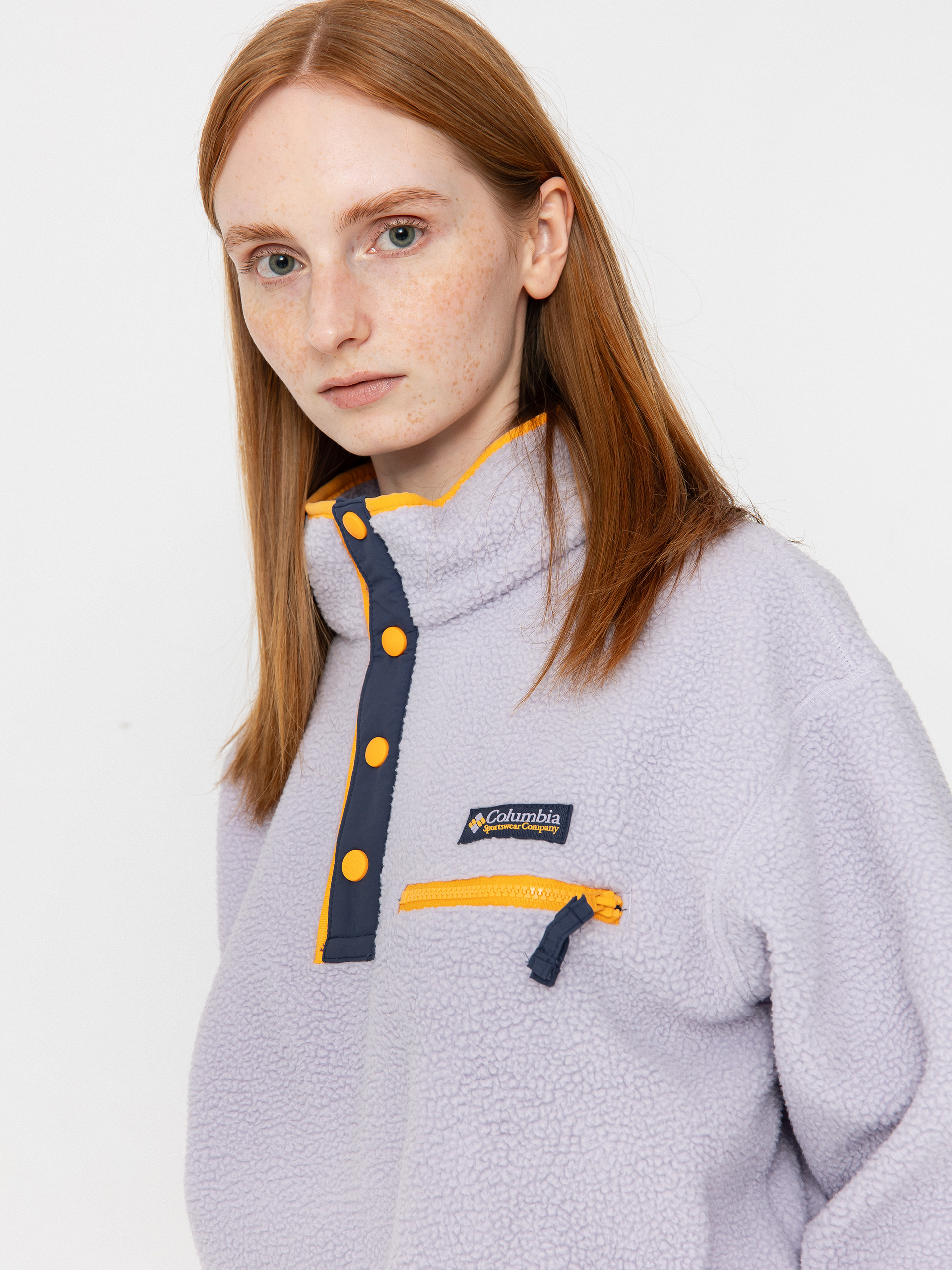 Dámský Fleecová mikina Columbia Helvetia II Cropped Half Snap (lavender pearl)