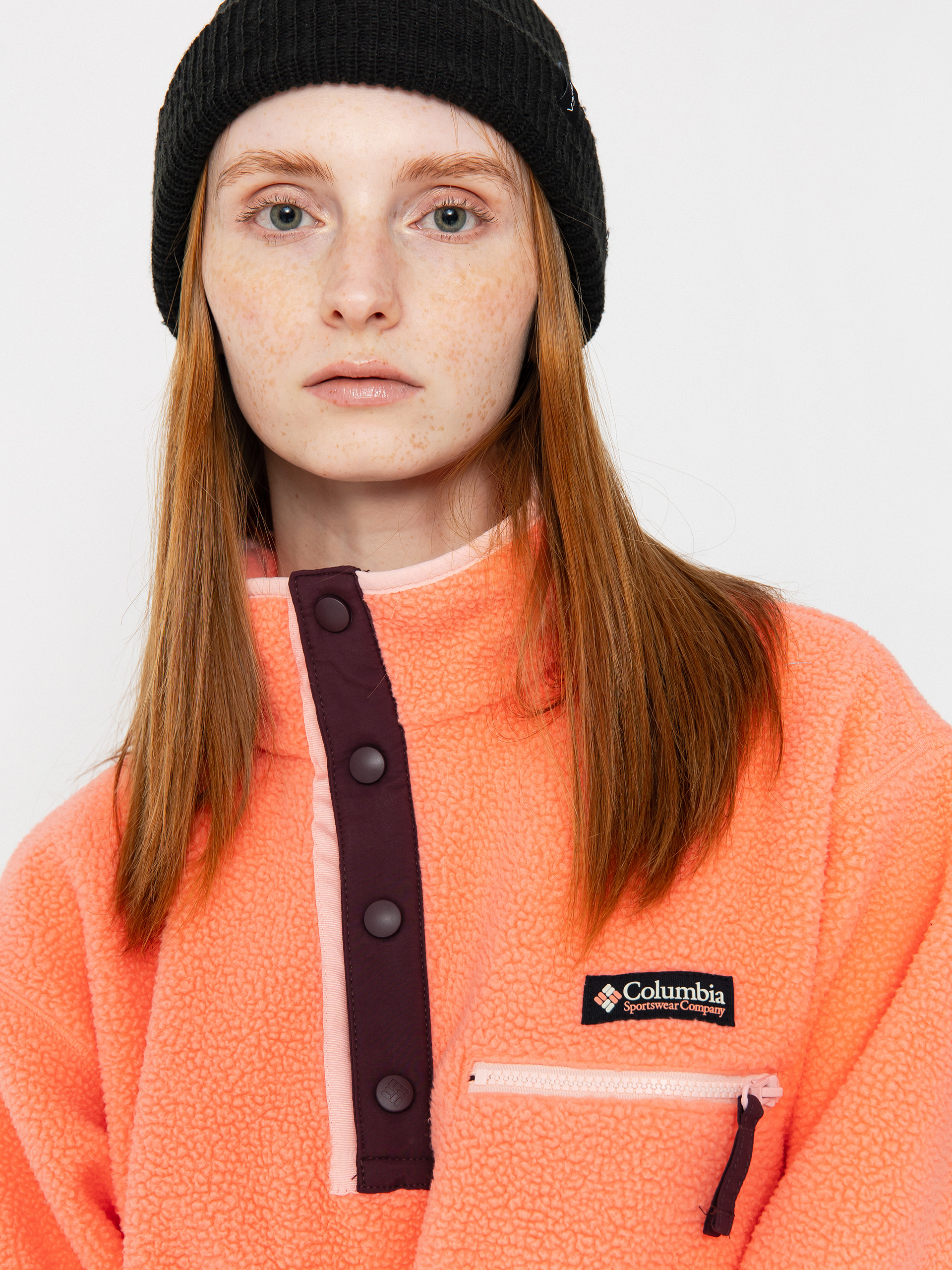 Dámský Fleecová mikina Columbia Helvetia II Cropped Half Snap (alpenglow)