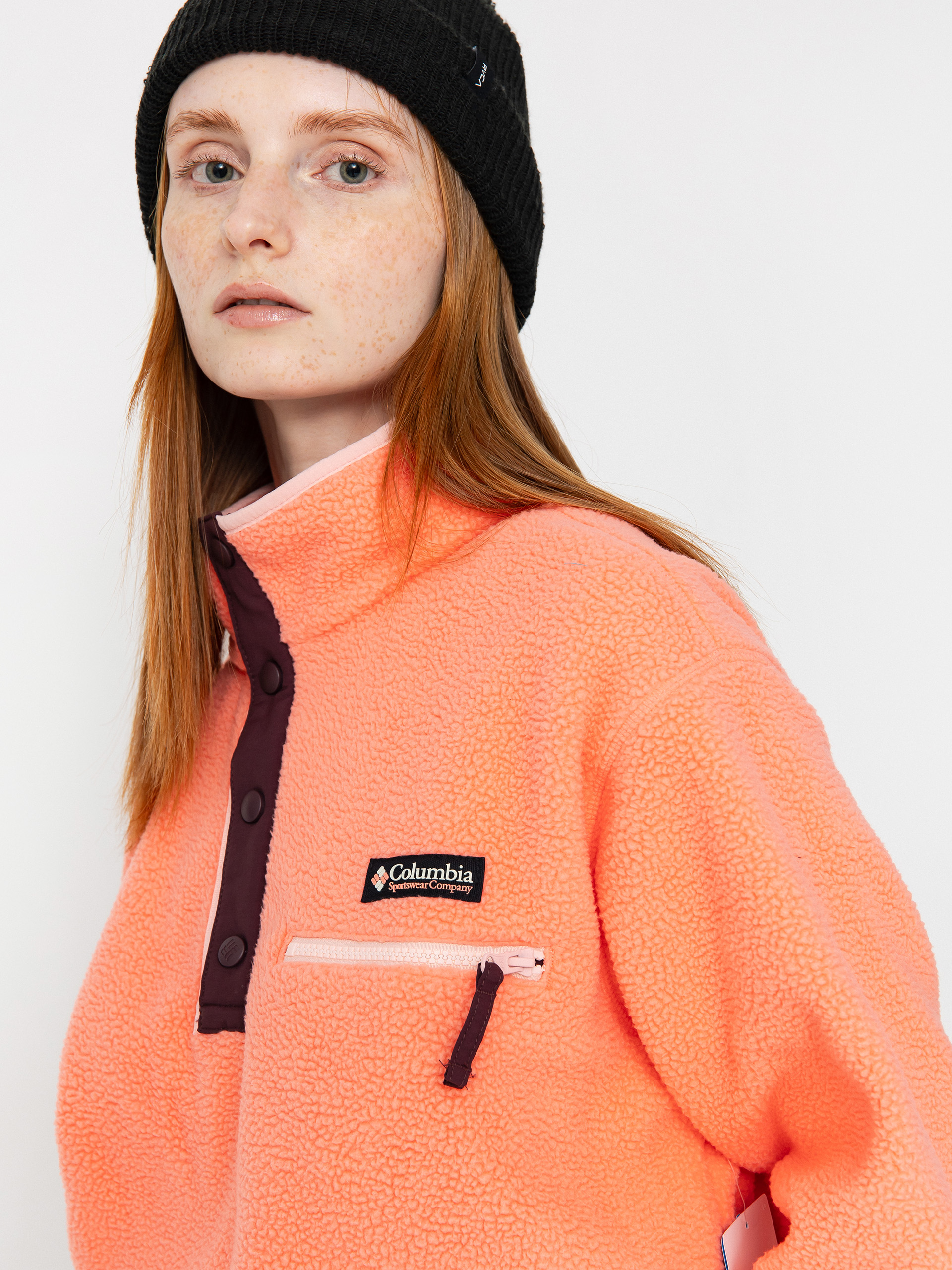 Dámský Fleecová mikina Columbia Helvetia II Cropped Half Snap (alpenglow)