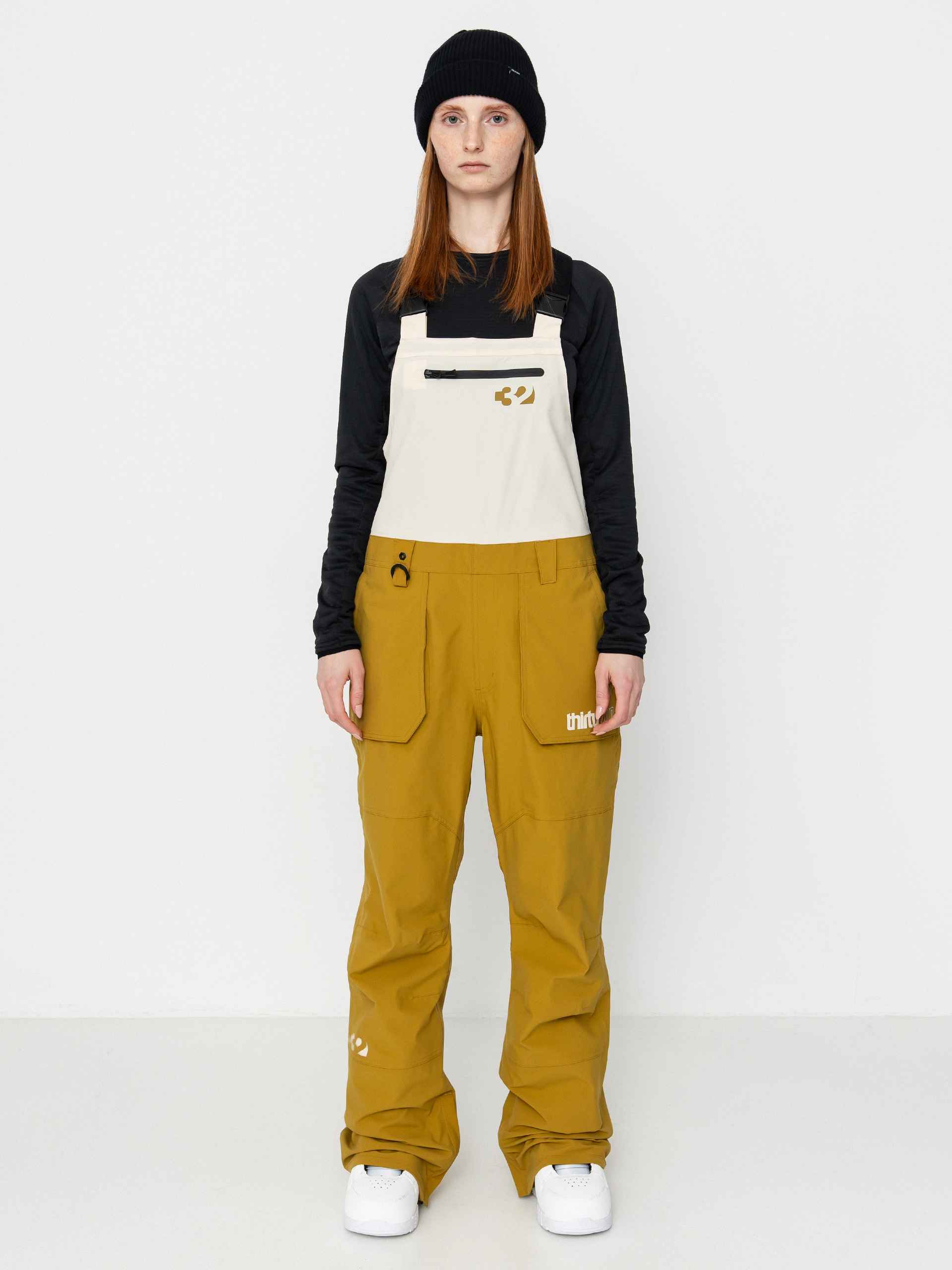 Snowboardovu00e9 kalhoty  ThirtyTwo Basement Bib Wmn (tan)