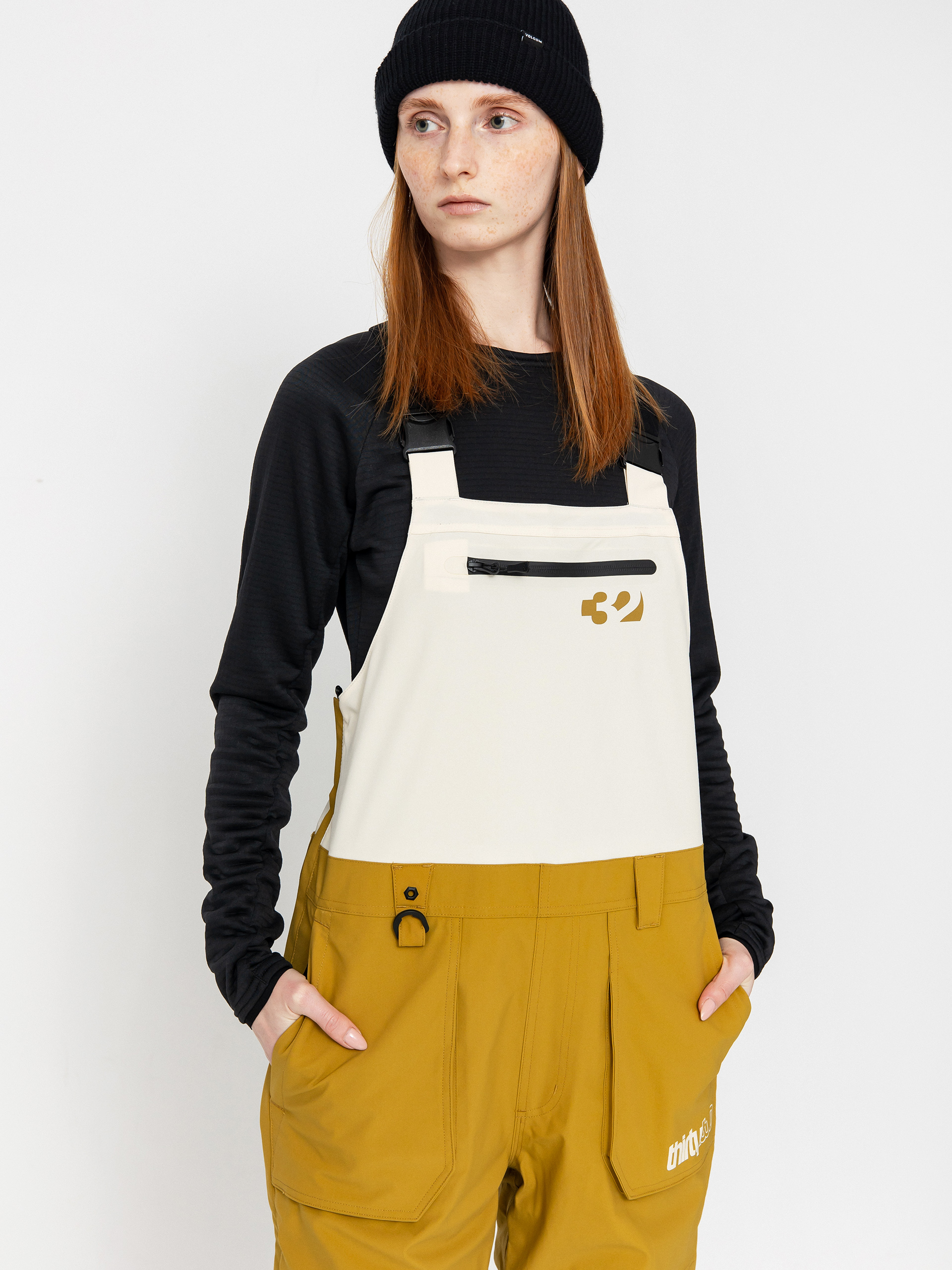 Dámské Snowboardové kalhoty  ThirtyTwo Basement Bib (tan)