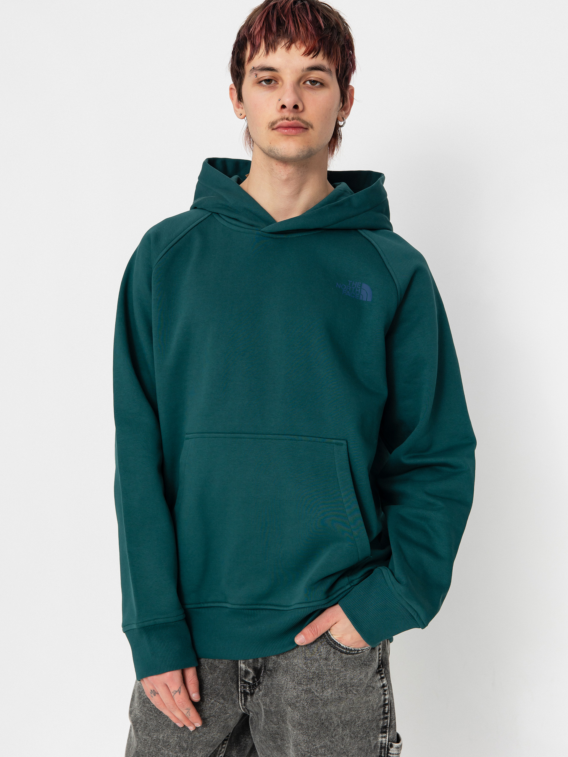 Mikina s kapucí The North Face Raglan Box Nse HD (deep nori/estate blue)