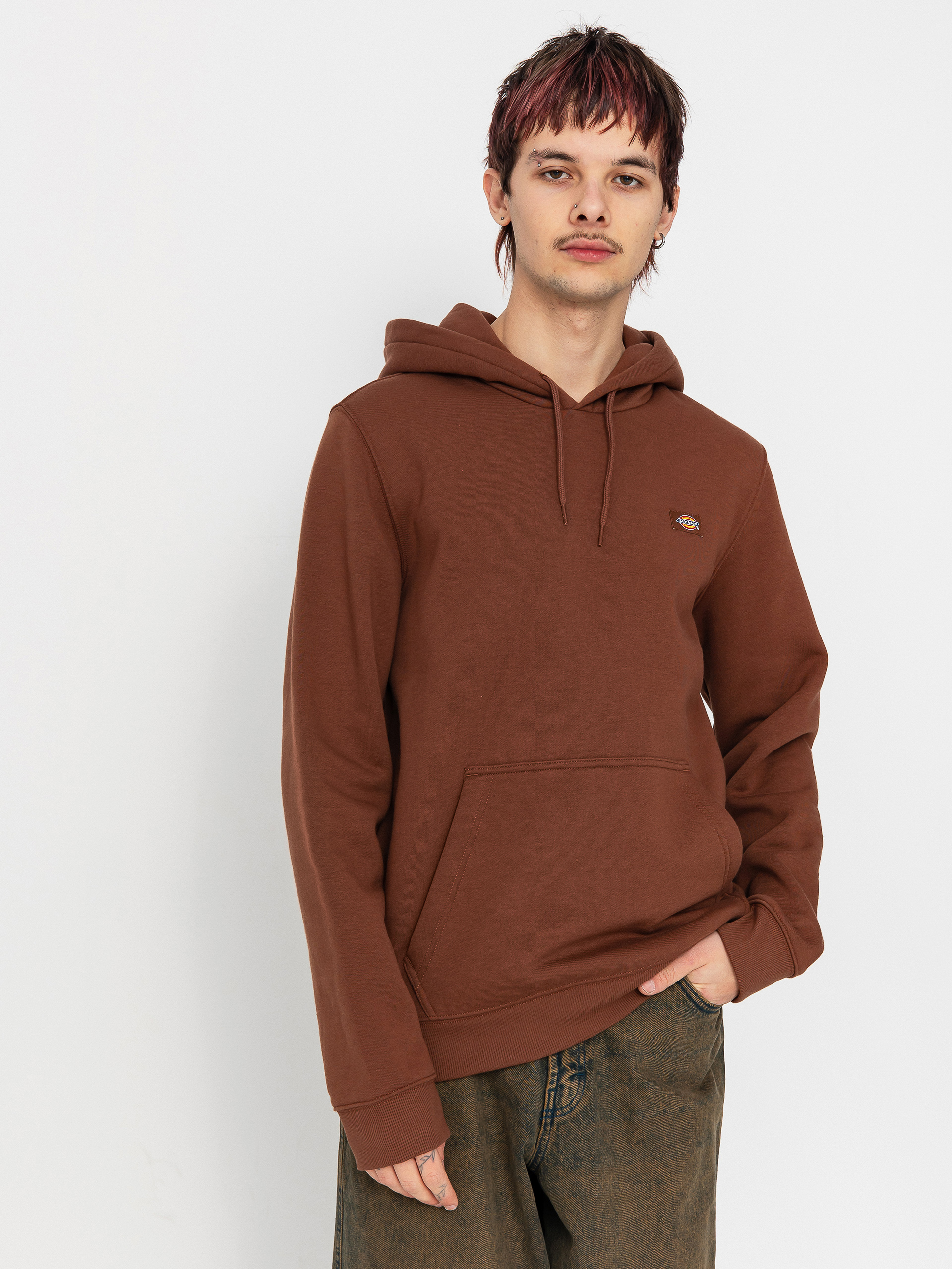 Mikina s kapucí Dickies Oakport HD - hnědá (cappuccino)