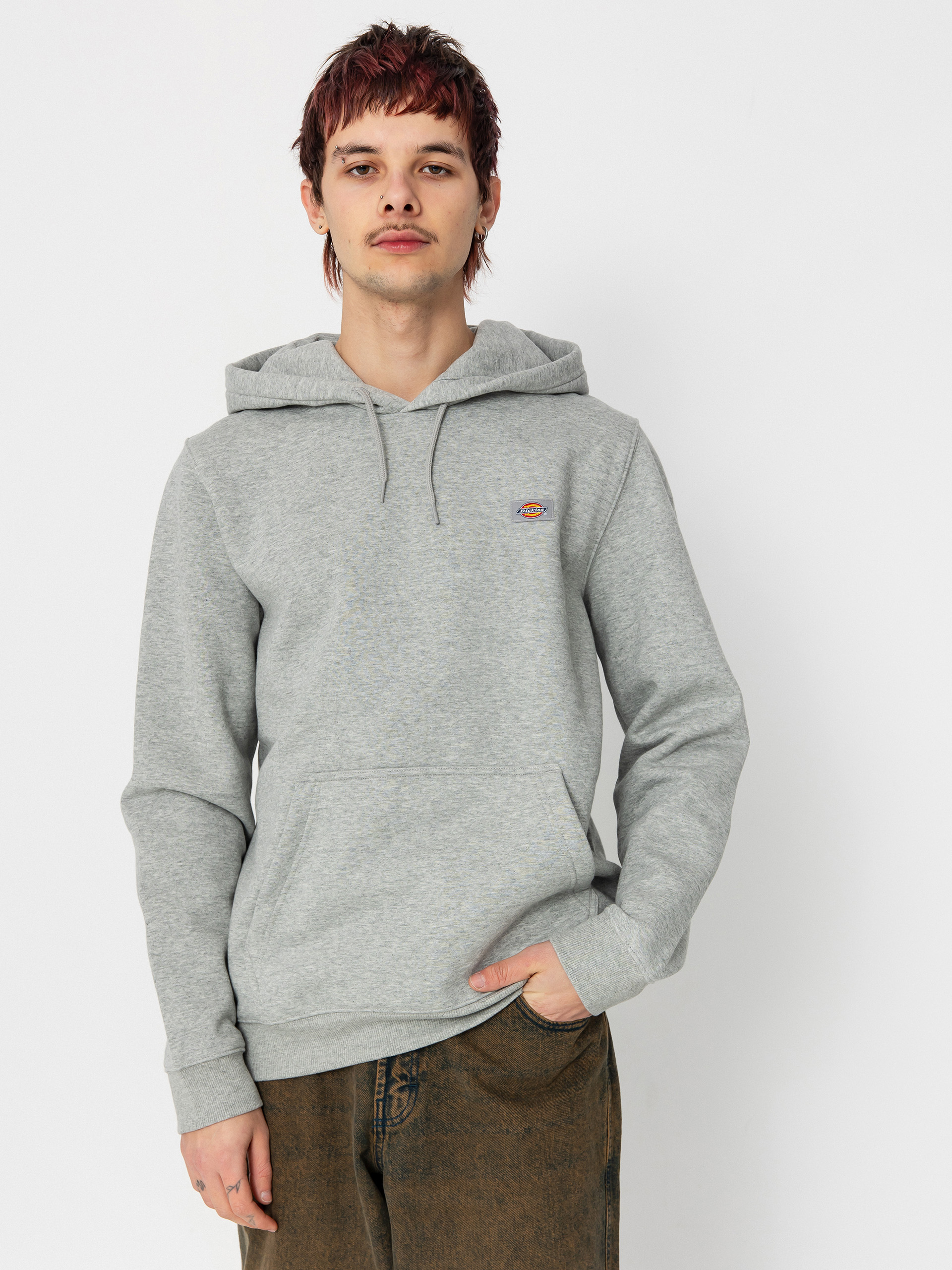 Mikina s kapucu00ed Dickies Oakport HD (heather grey)