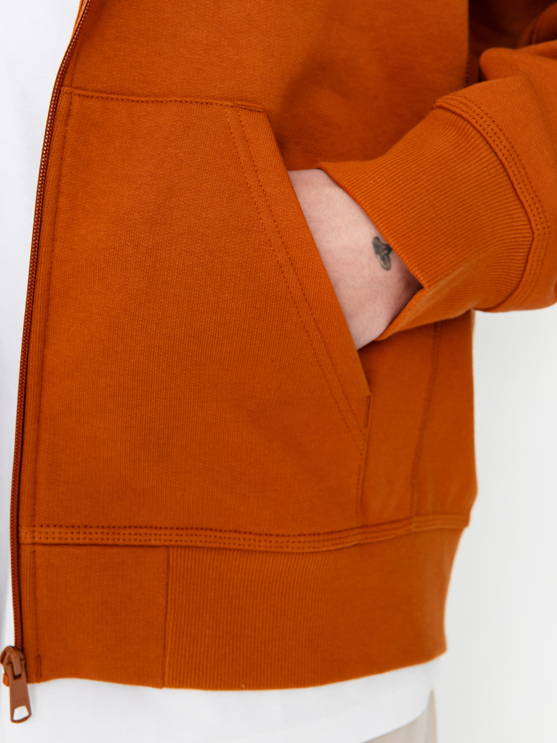 Mikina s kapucí Carhartt WIP American Script ZHD (sienna)