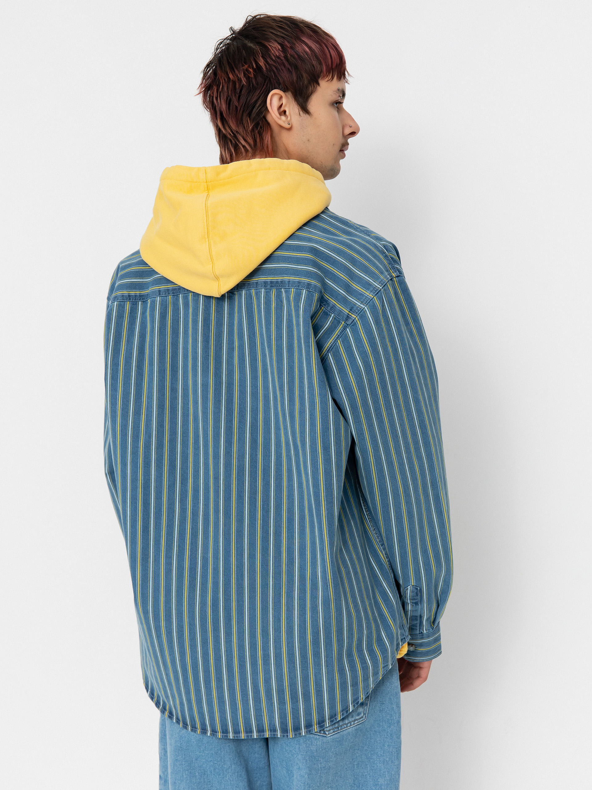 Košile Polar Skate Mike Denim (blue/yellow)