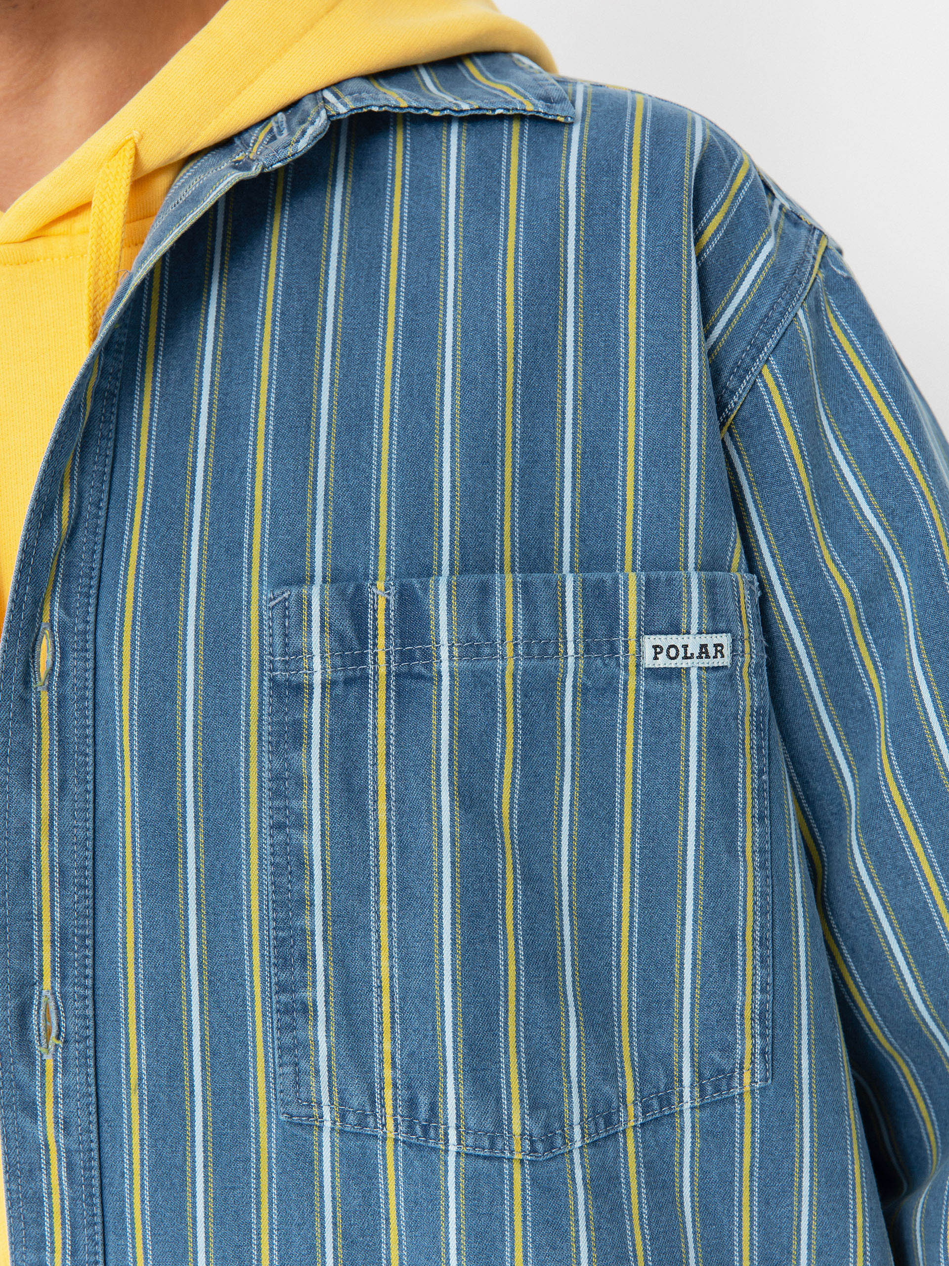 Košile Polar Skate Mike Denim (blue/yellow)