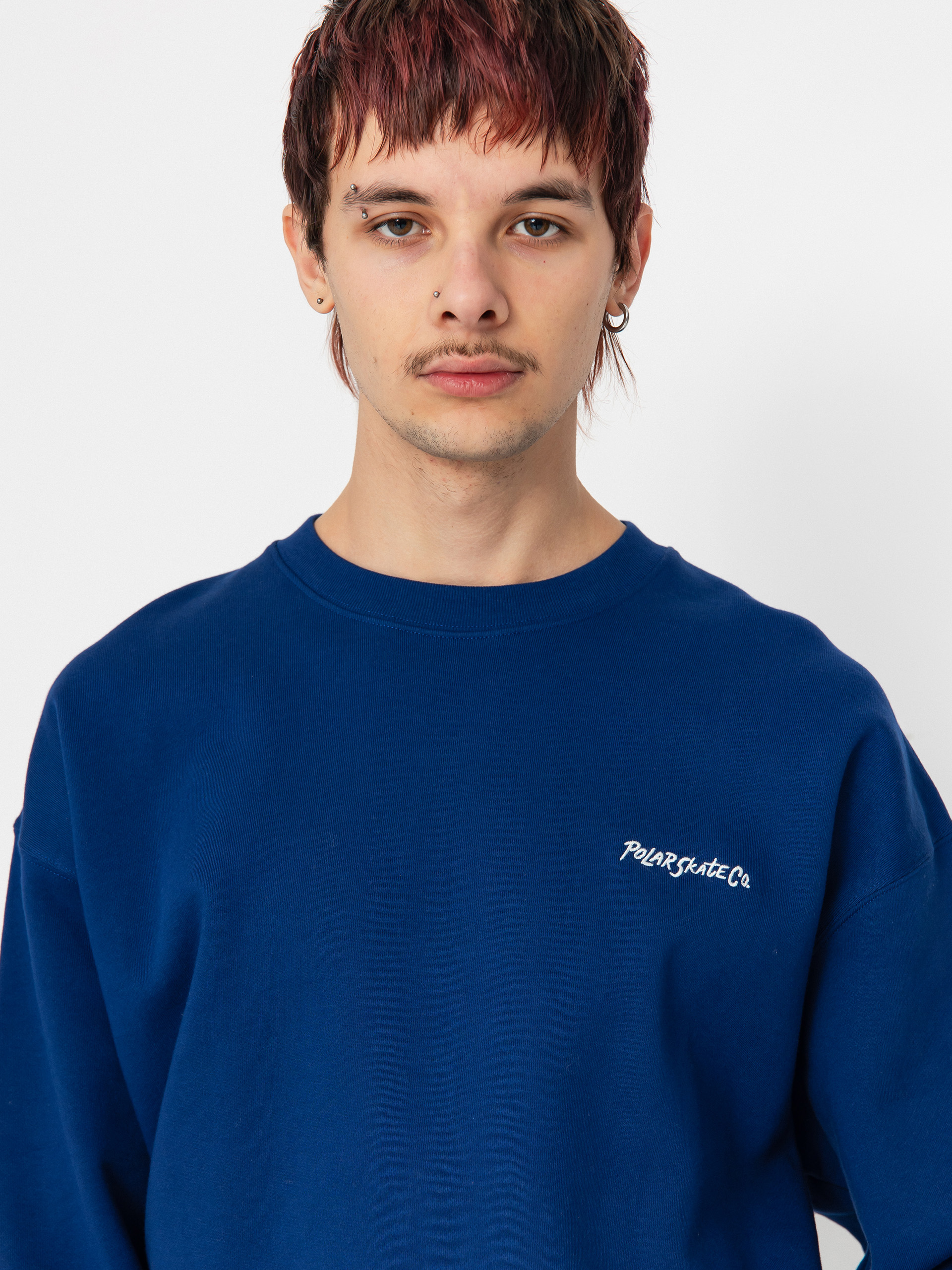 Mikina Polar Skate Dave Crewneck (deep royal blue)