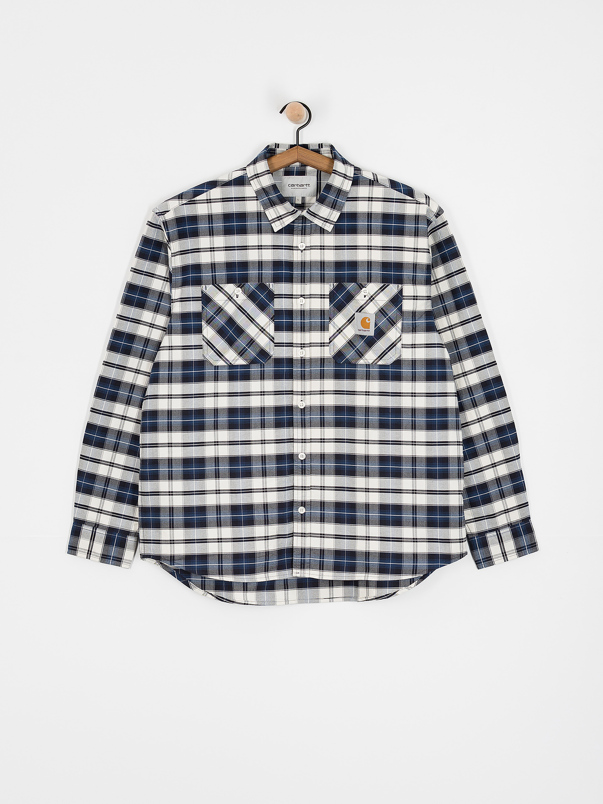 Košile Carhartt WIP Tarbell (tarbell check/dark navy/white)