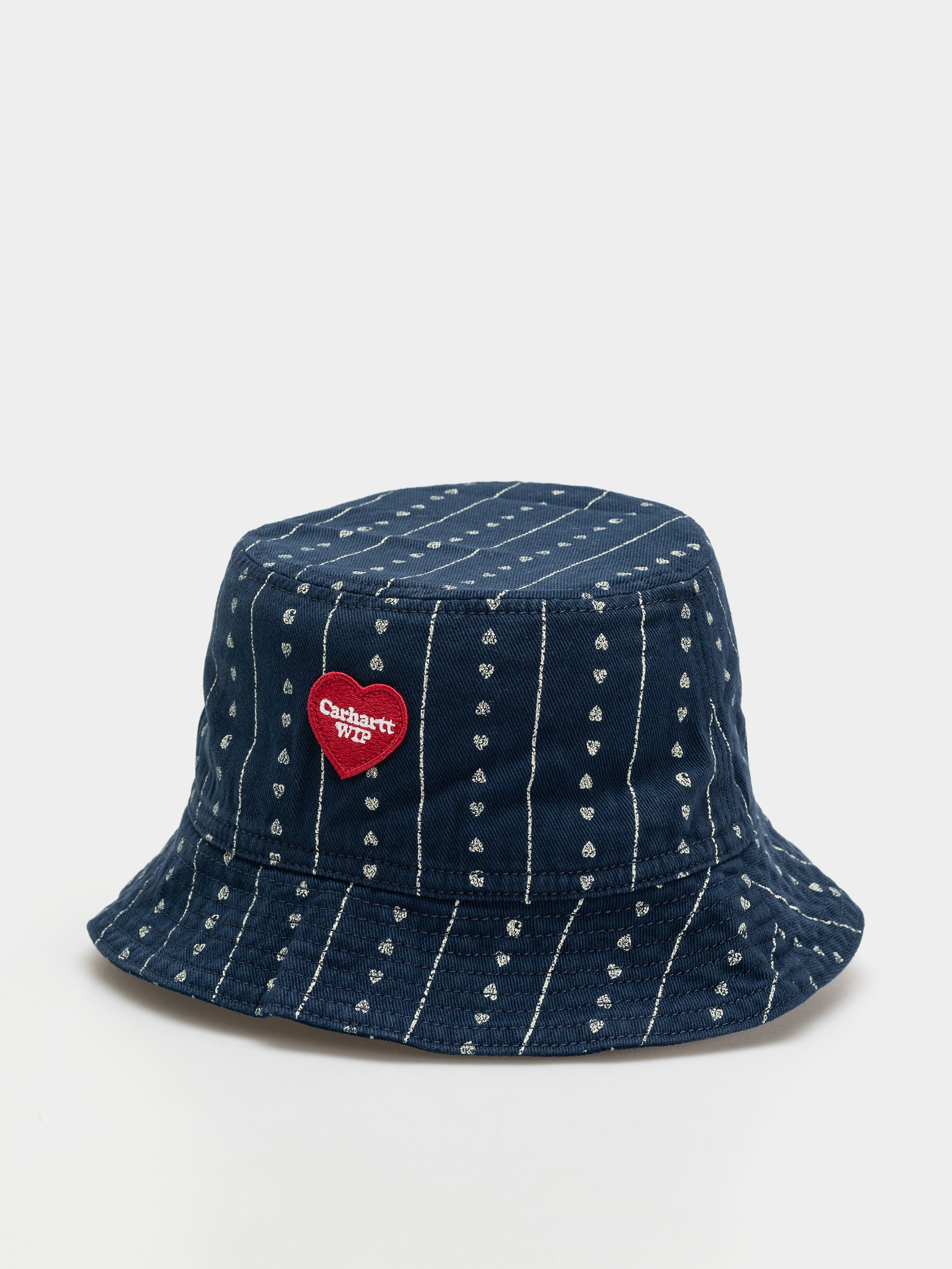 Klobouk Carhartt WIP Drewe Bucket (heart c pinstripe/ink/natural)