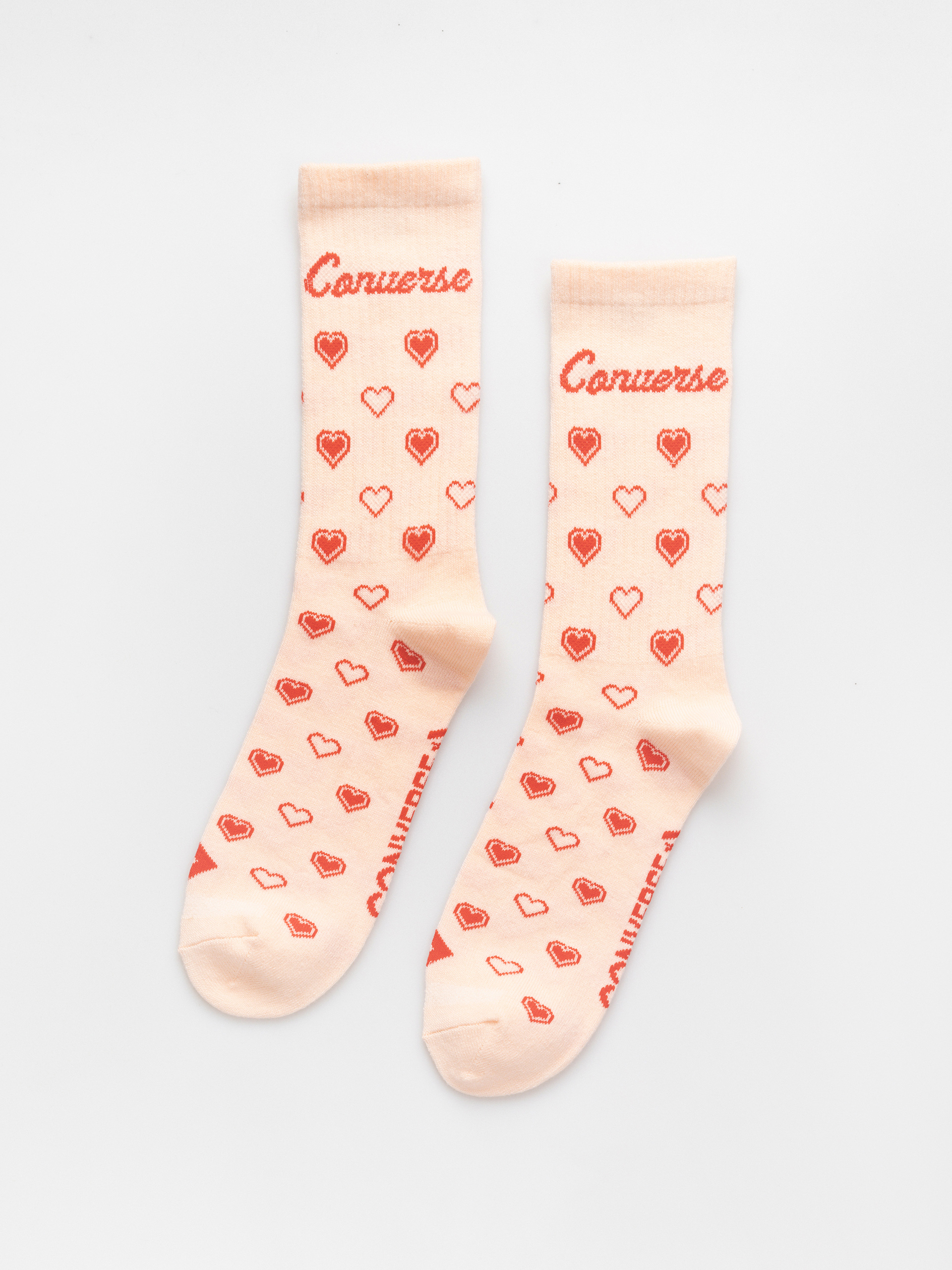 Ponožky Converse Love Crew Flat Knit Wmn (pale petal)