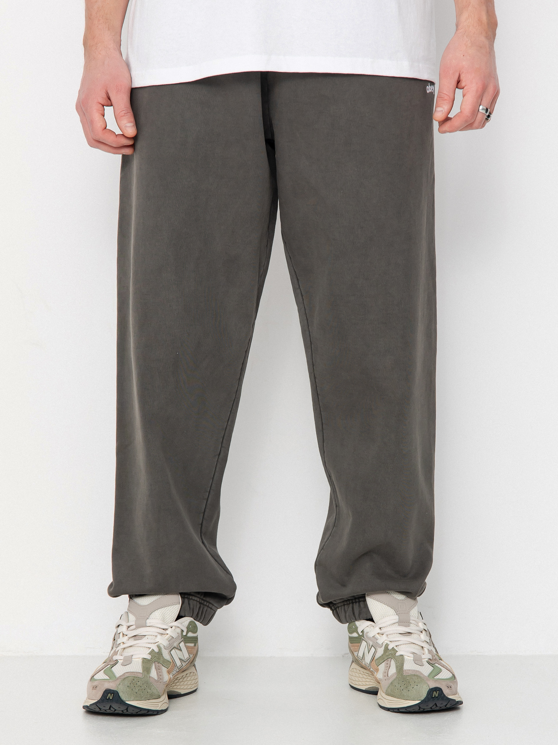 Kalhoty OBEY Lowercase Pigment (pigment digital black)