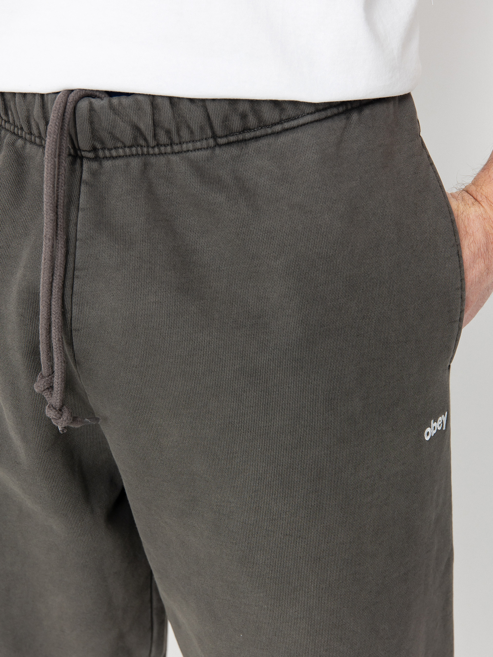 Kalhoty OBEY Lowercase Pigment (pigment digital black)