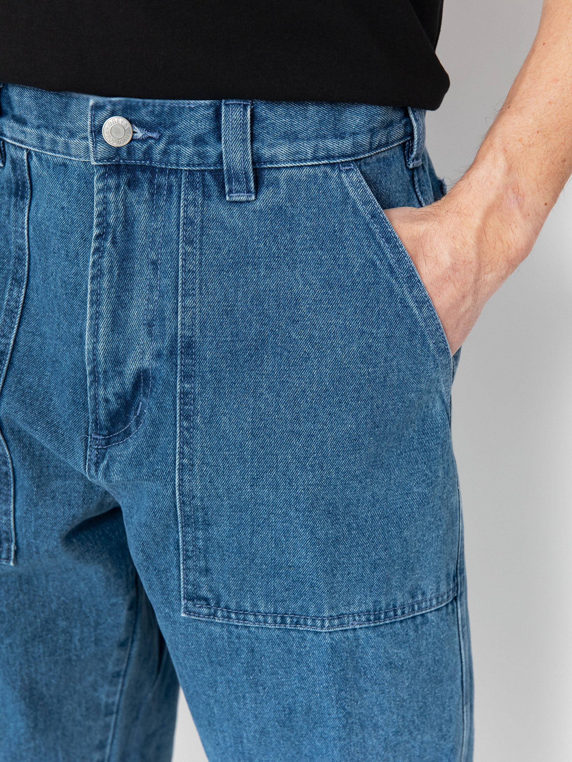 Kalhoty OBEY Big Timer Utility Denim (light indigo)