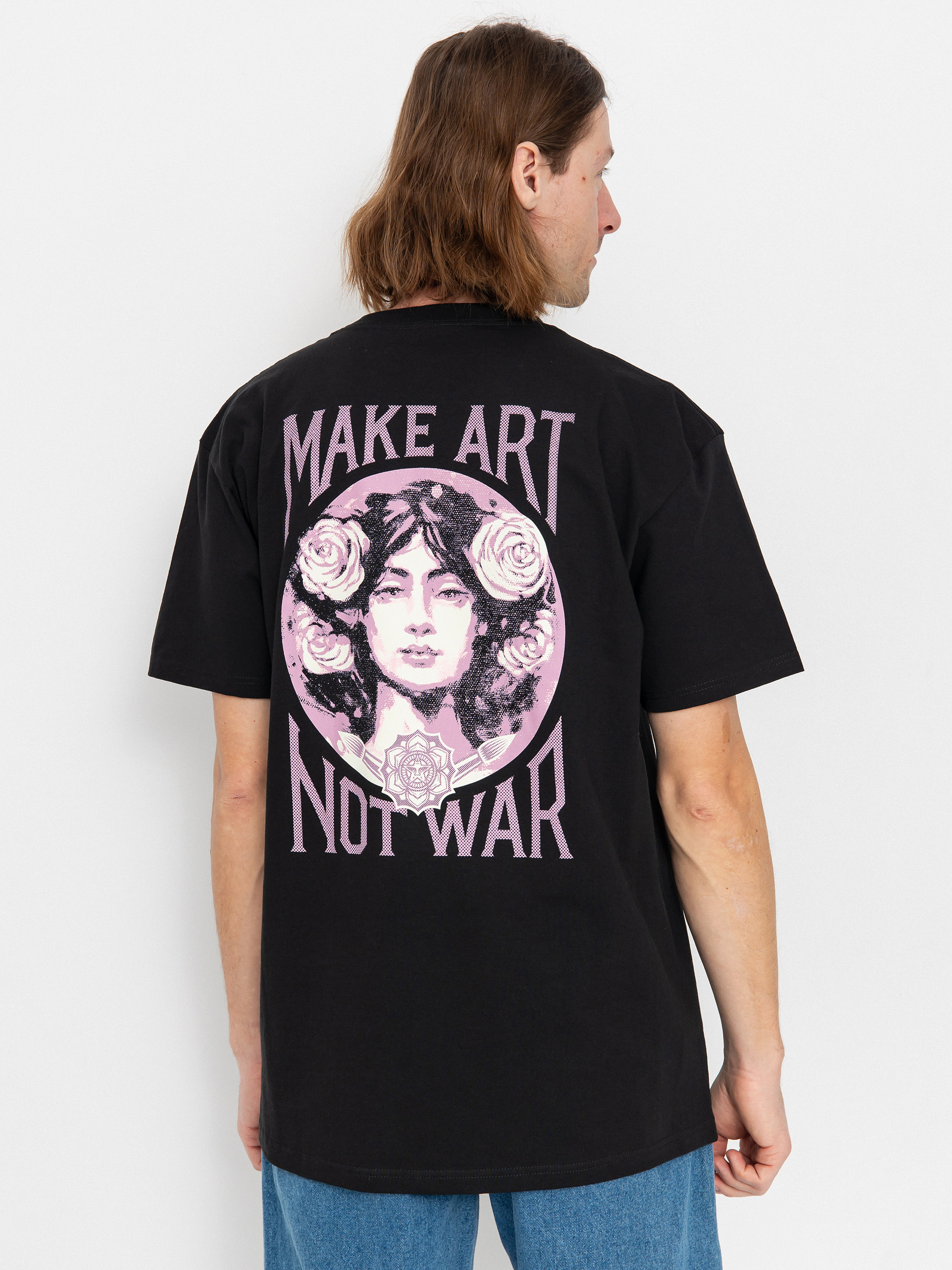 Tričko OBEY Make Art Not War (black)