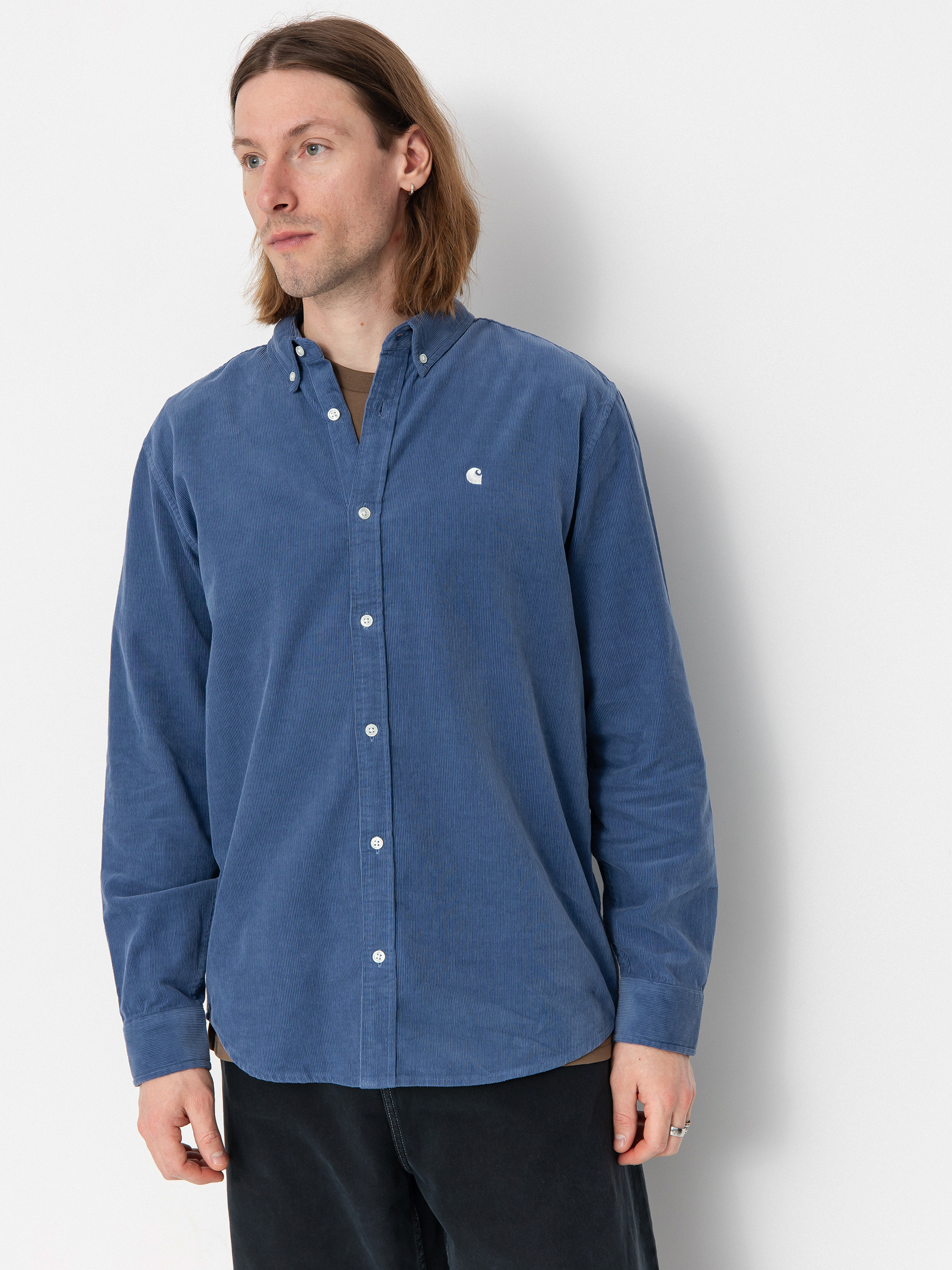 Kou0161ile Carhartt WIP Madison Fine Cord (blue iris/wax)