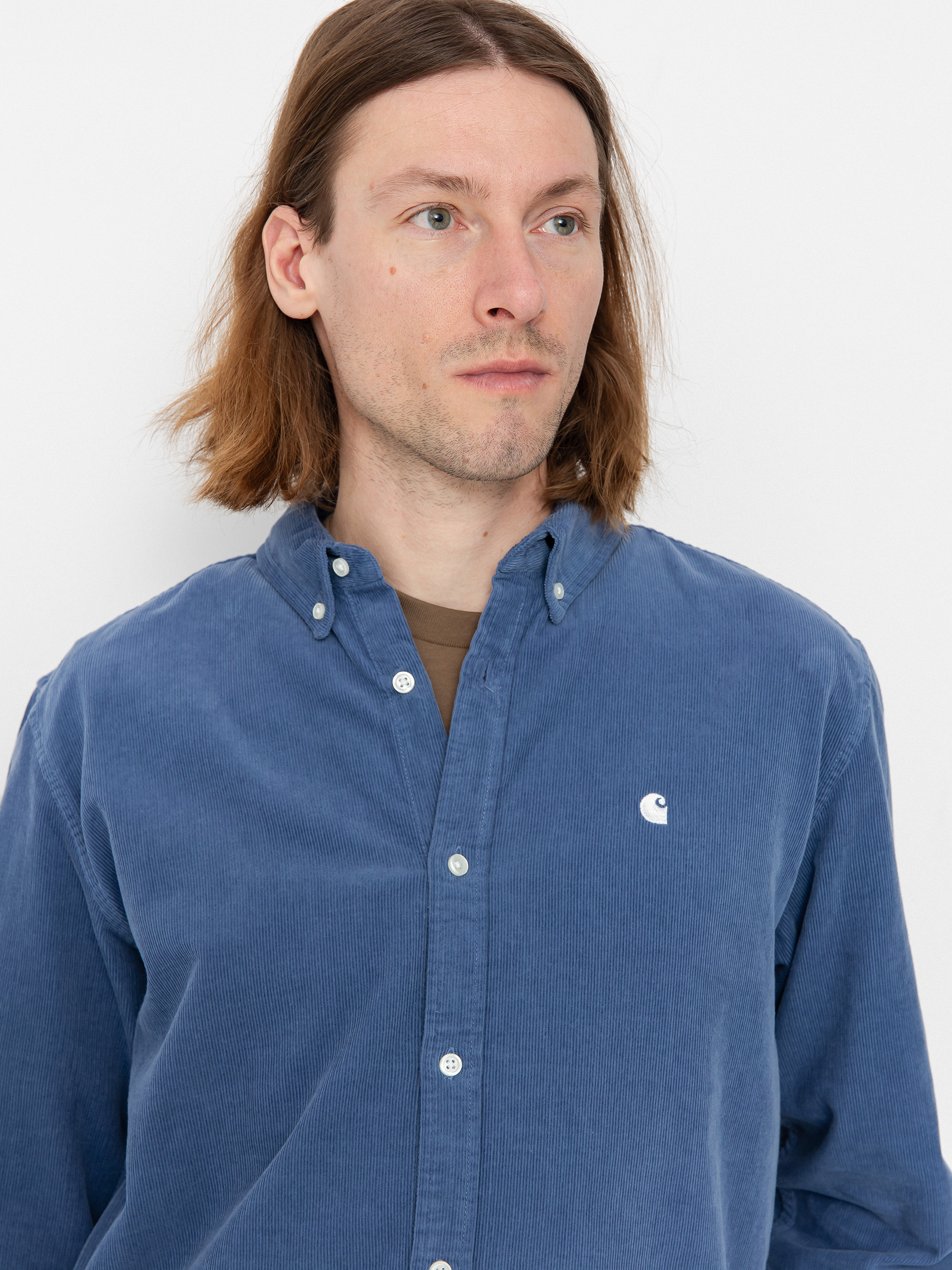 Košile Carhartt WIP Madison Fine Cord (blue iris/wax)