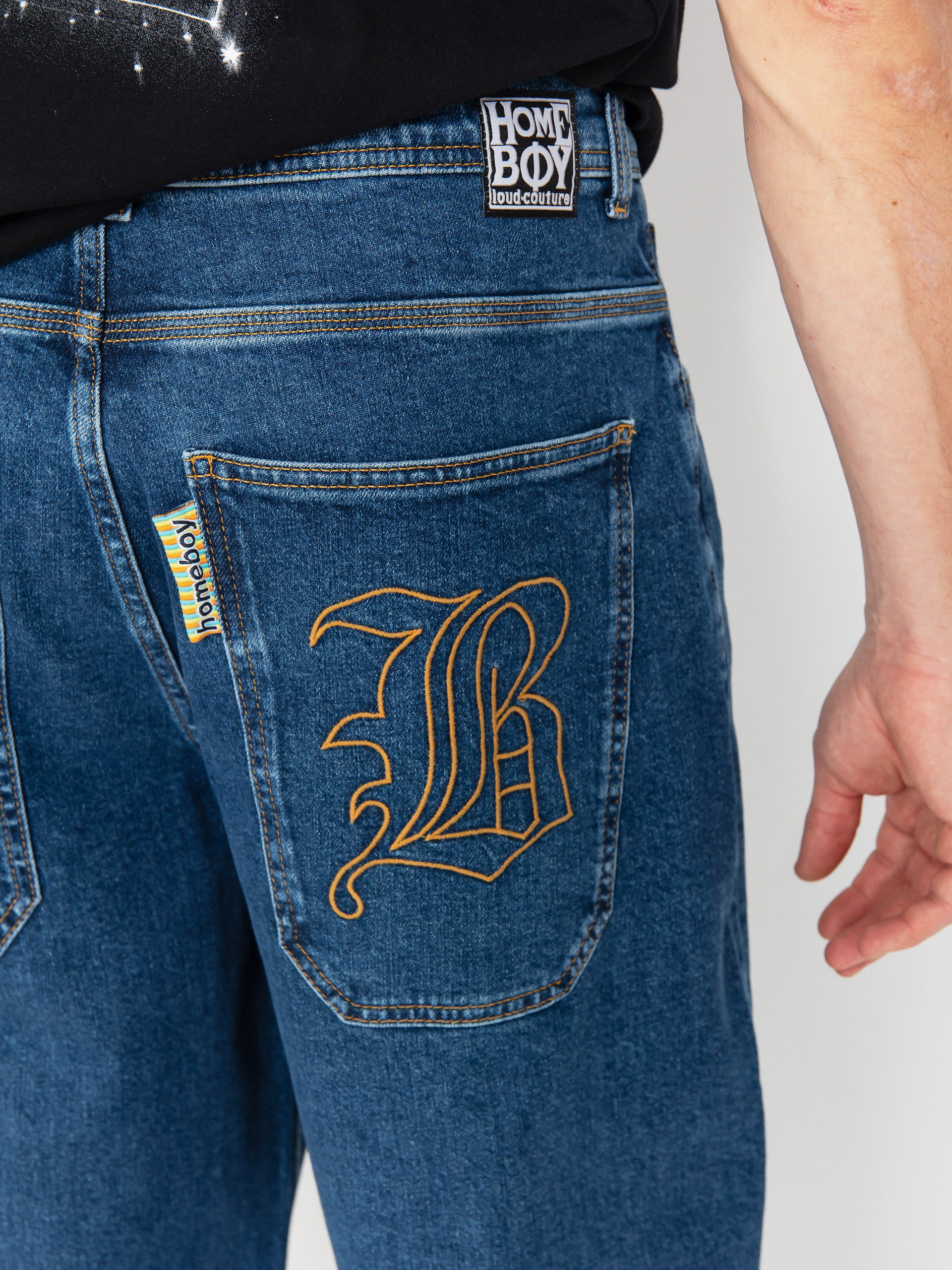 Kalhoty Homeboy X Tra Monster Gothic Denim (washed blue)