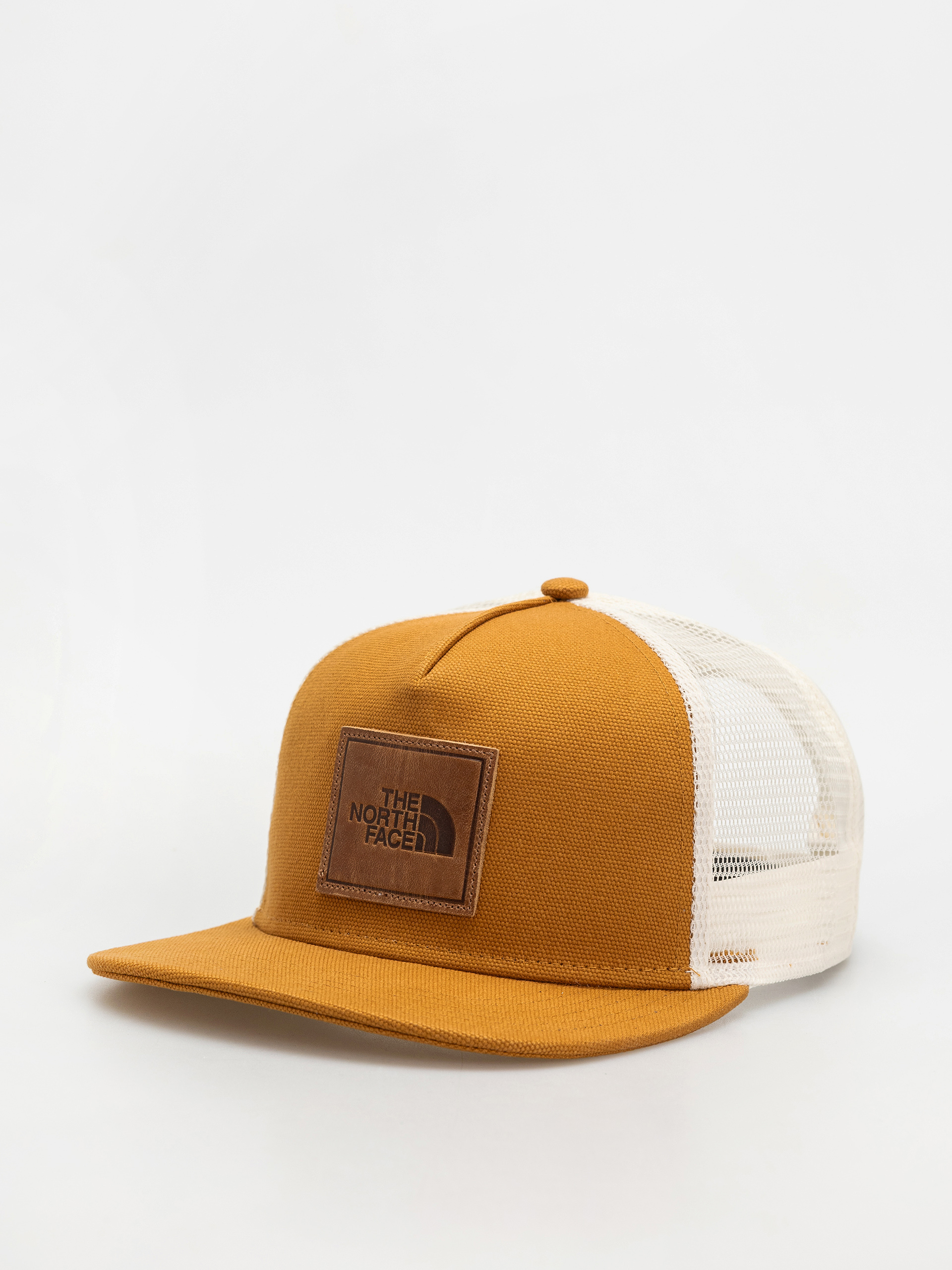 Kšiltovka  The North Face Half Dome Trucker (timber tan/leather patch)