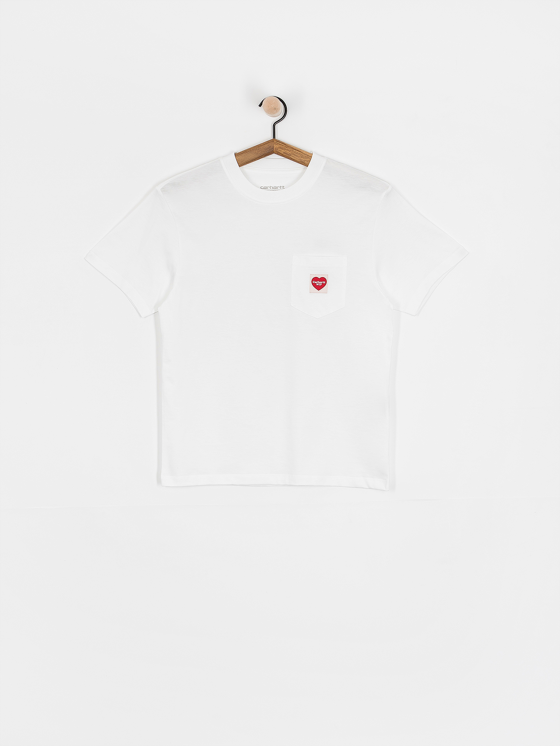 Tričko Carhartt WIP Pocket Heart Wmn (white/red)