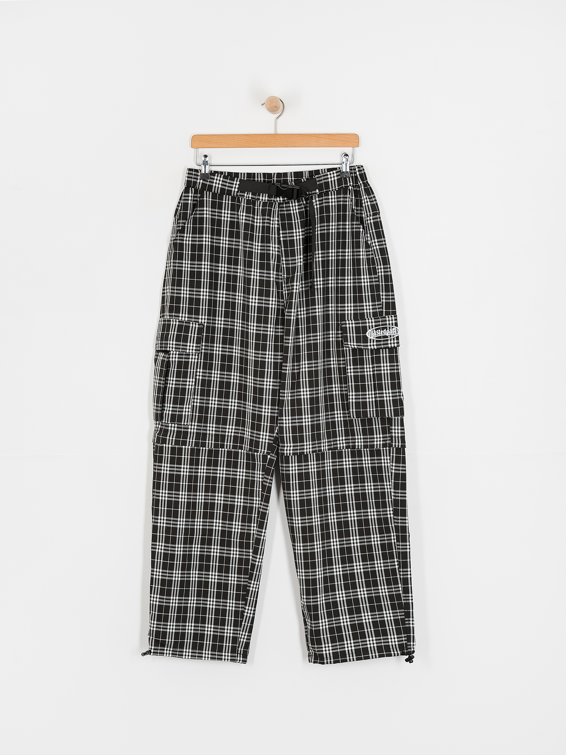 Kalhoty Wasted Paris Yard Tartan Hunter (black/white)