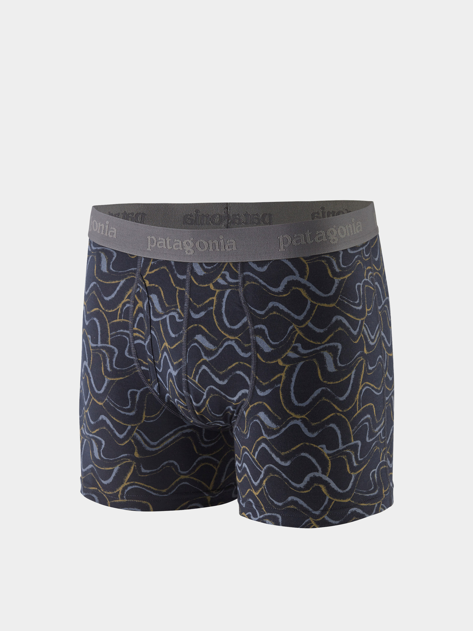 Spodní prádlo Patagonia Essential Boxer Briefs 3in (small currents/pitch blue)