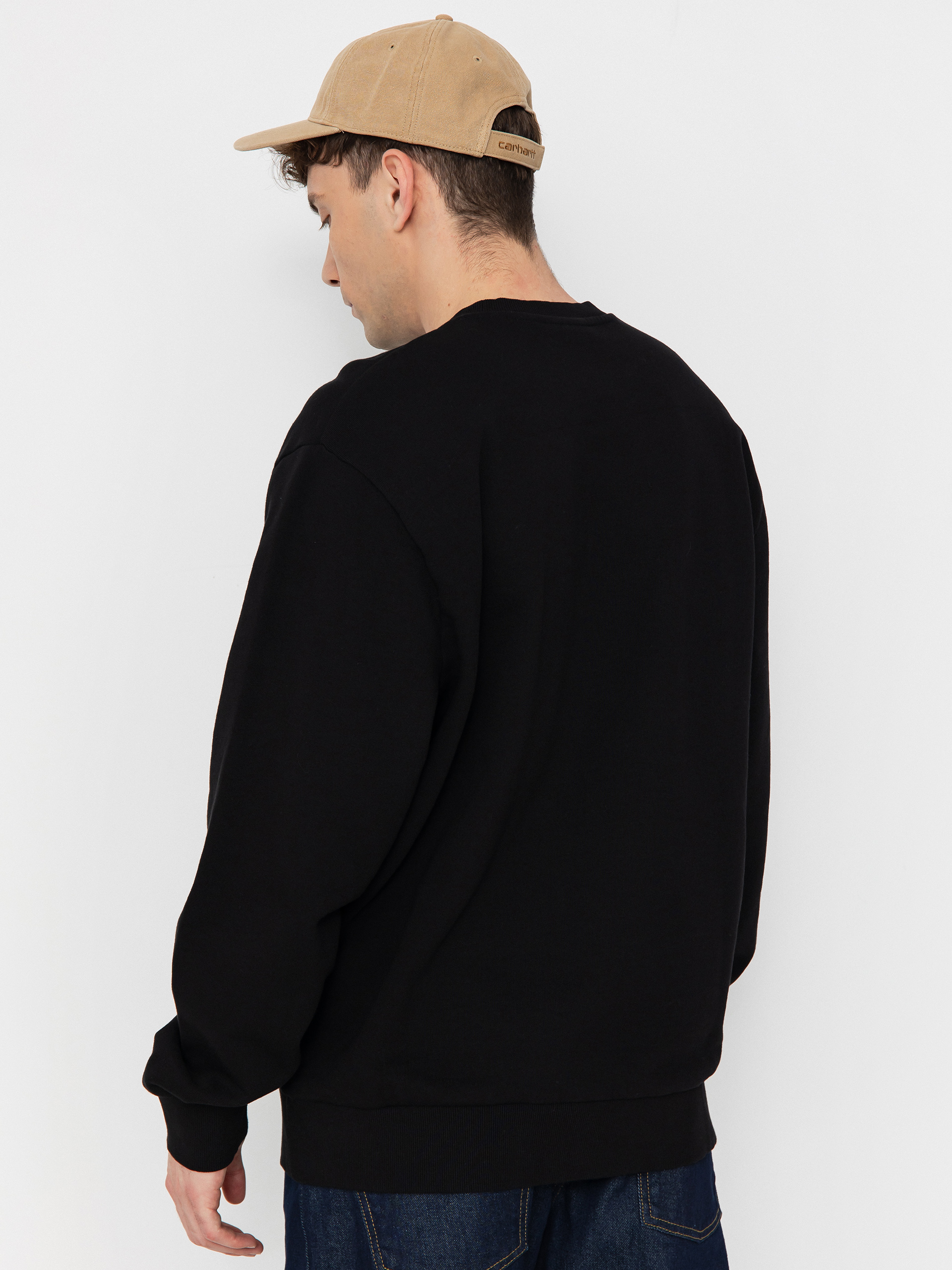 Mikina Carhartt WIP Script Embroidery (black/white)