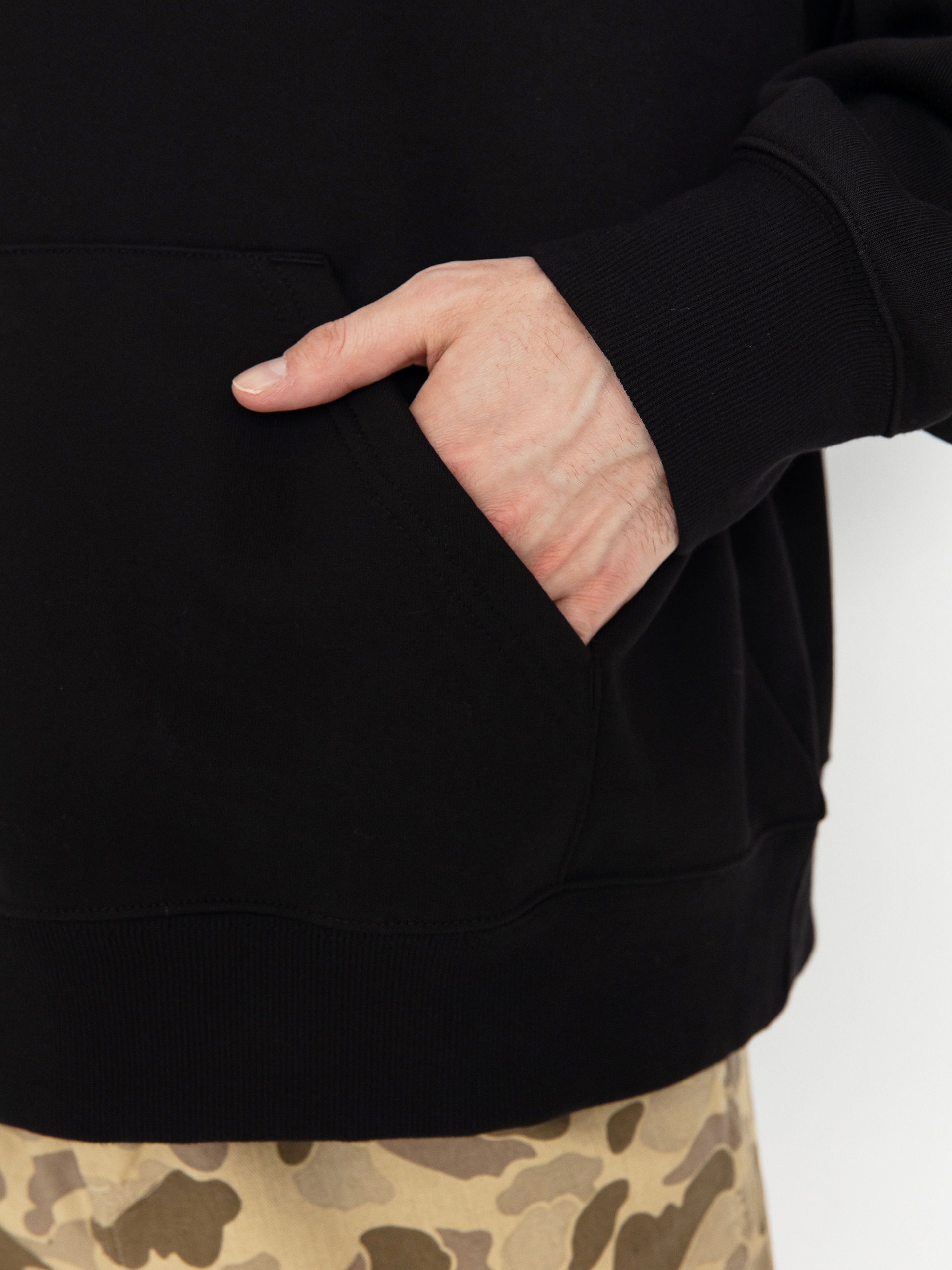 Mikina s kapucí Carhartt WIP Rotation HD (black/white)