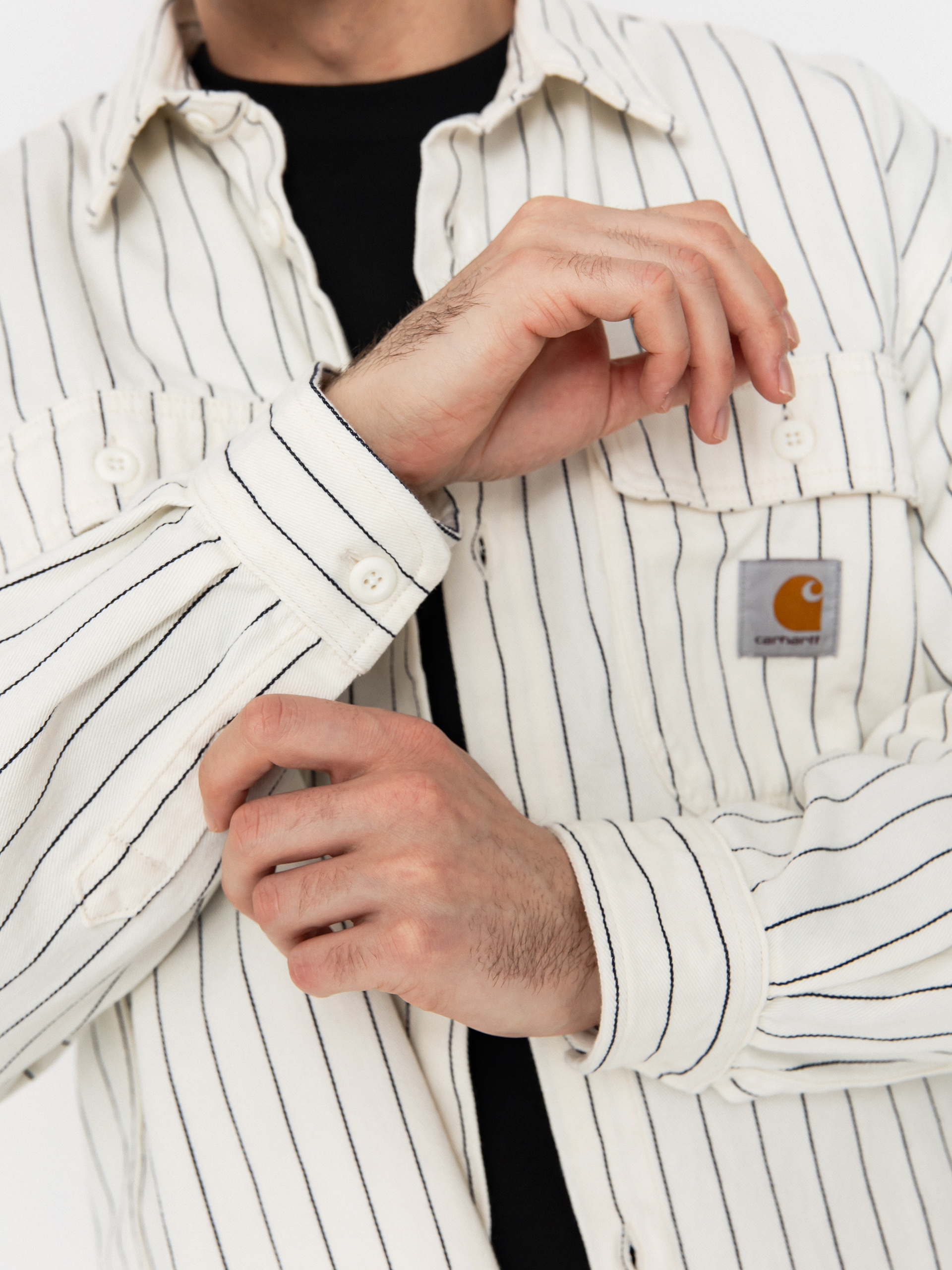 Košile Carhartt WIP Hendry (seaton stripe/wax/dark navy)