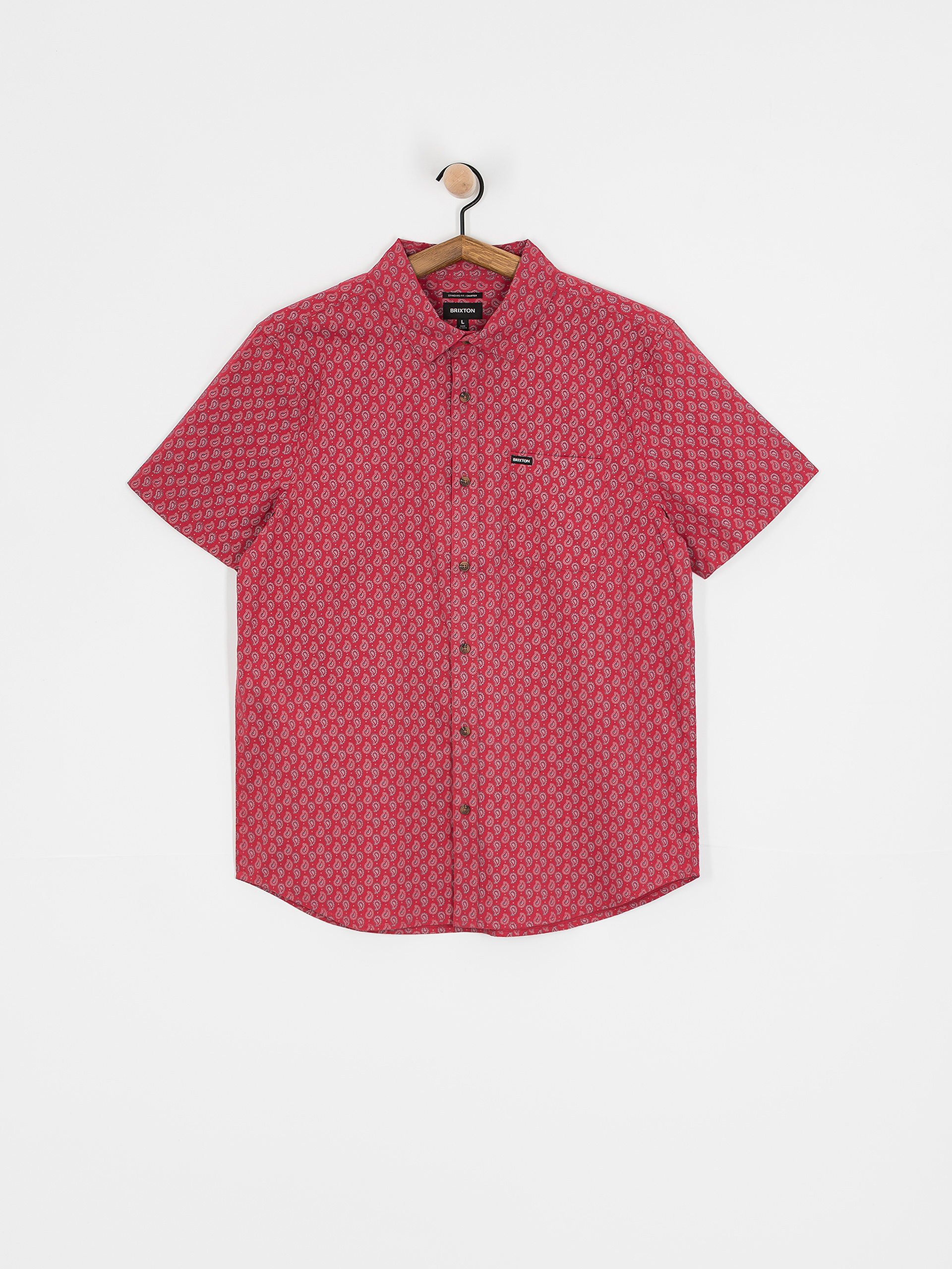 Košile Brixton Charter Print (rust red/paisley)