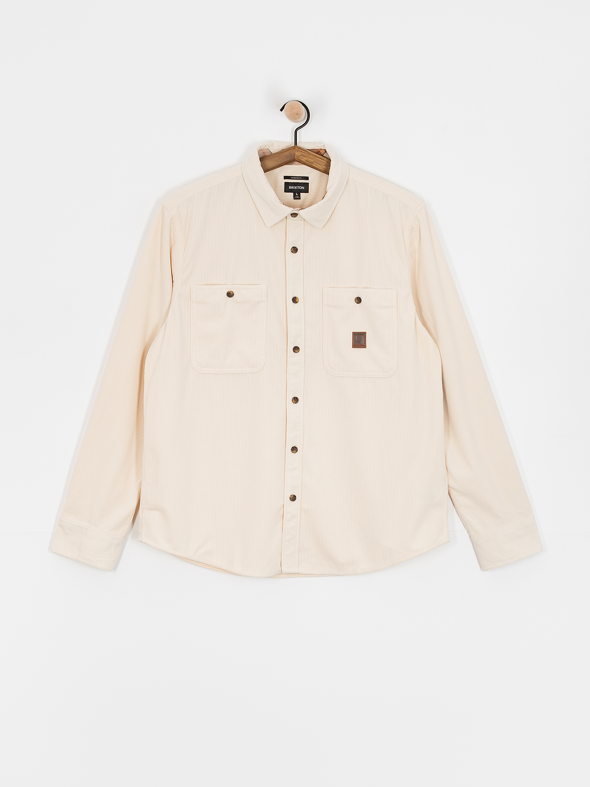 Košile Brixton The Field Corduroy Overshirt (whitecap)