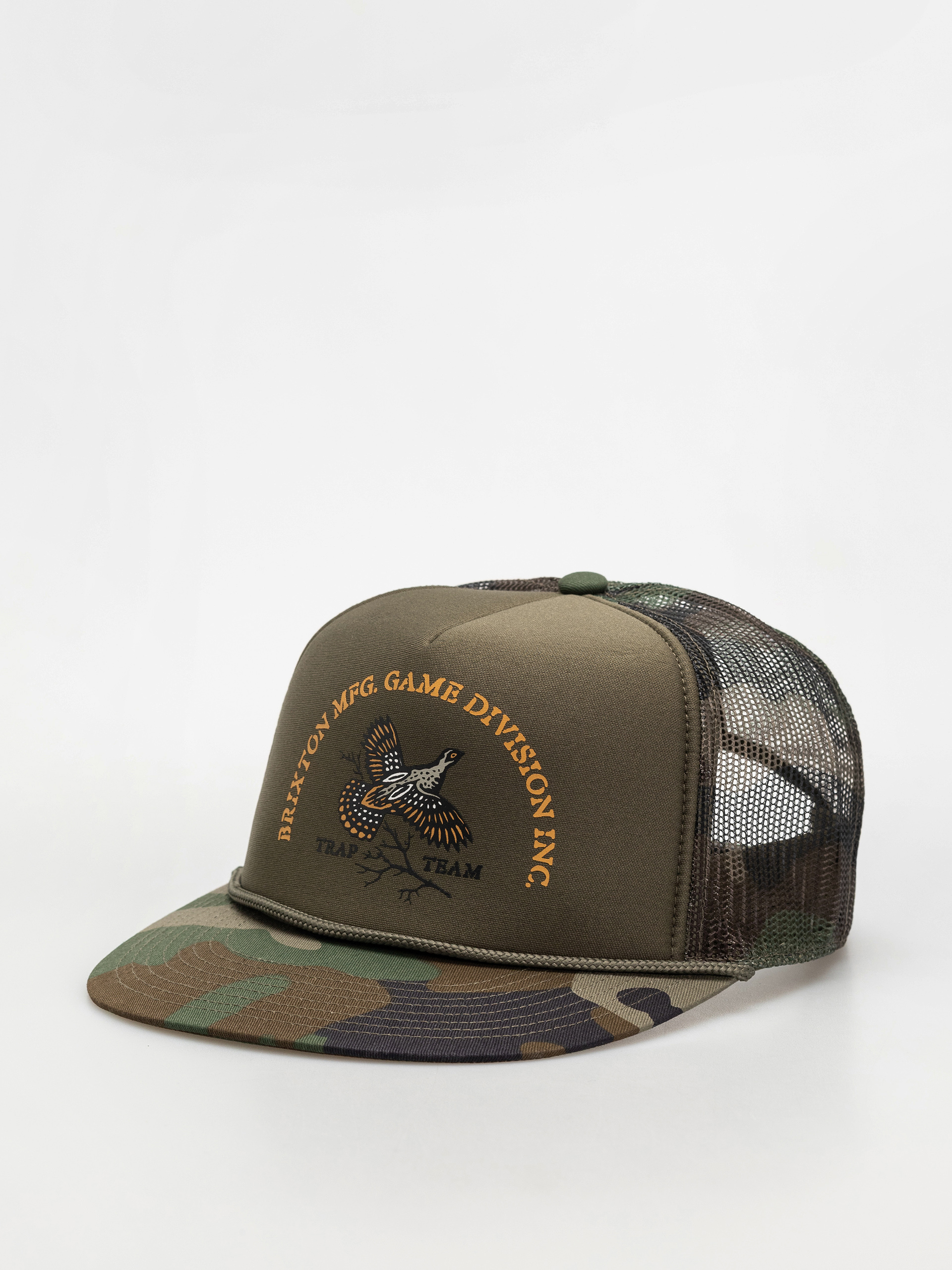 Kšiltovka  Brixton Game Np Hp Trucker (camo/olive/camo)