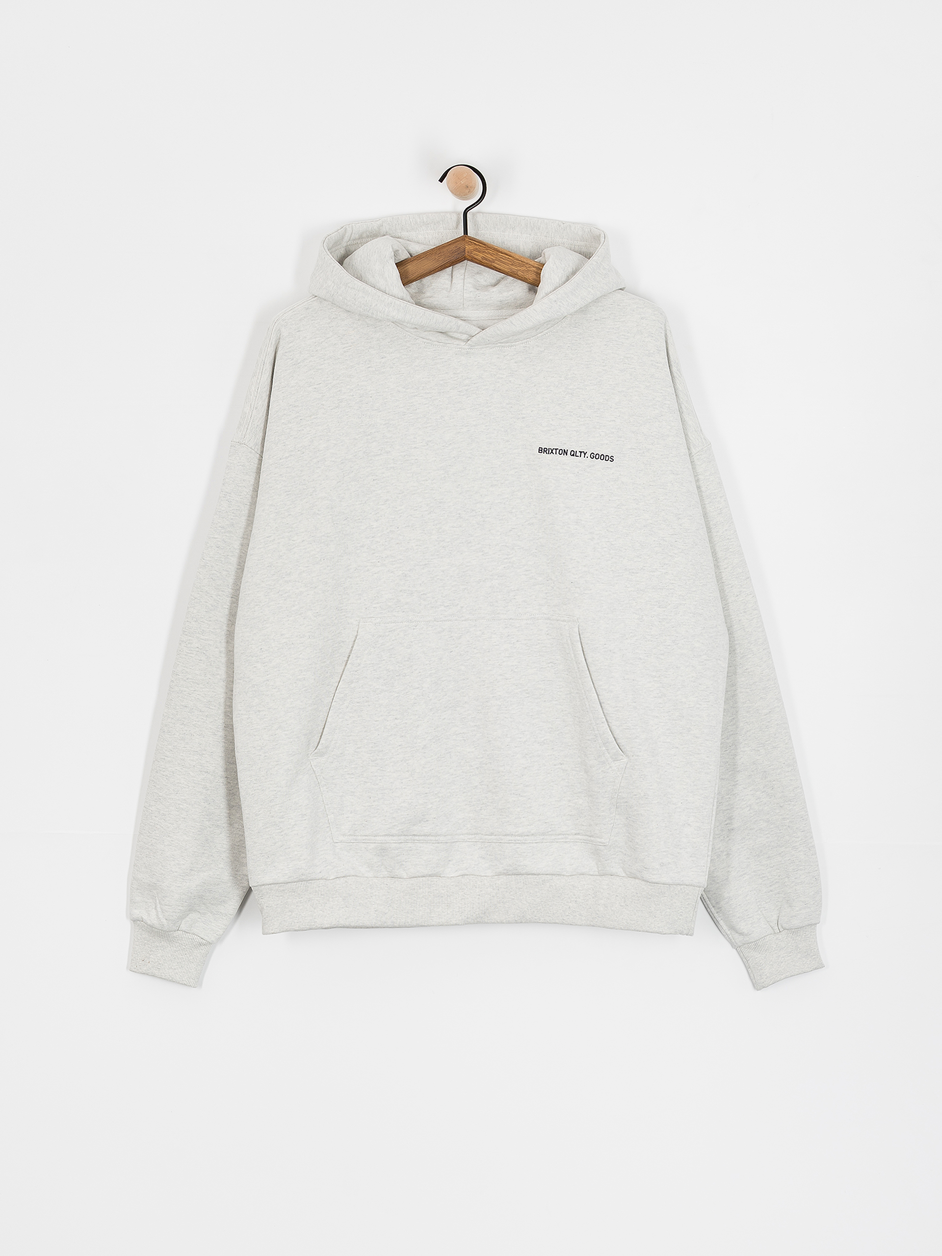 Mikina s kapucí Brixton Embroidered Heavy Weight HD (heather grey ash)