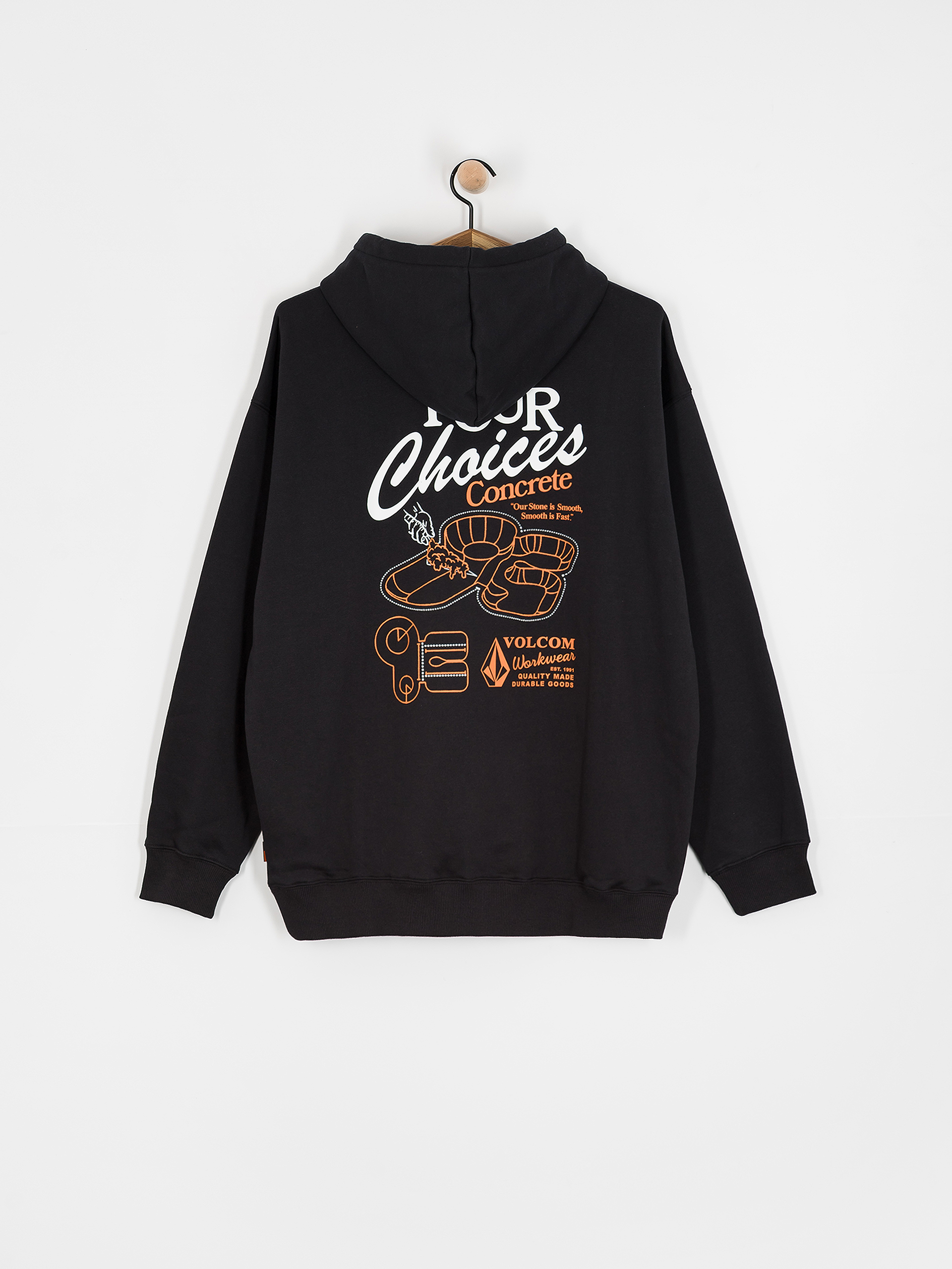 Mikina s kapucí Volcom Pour Choices HD (black)