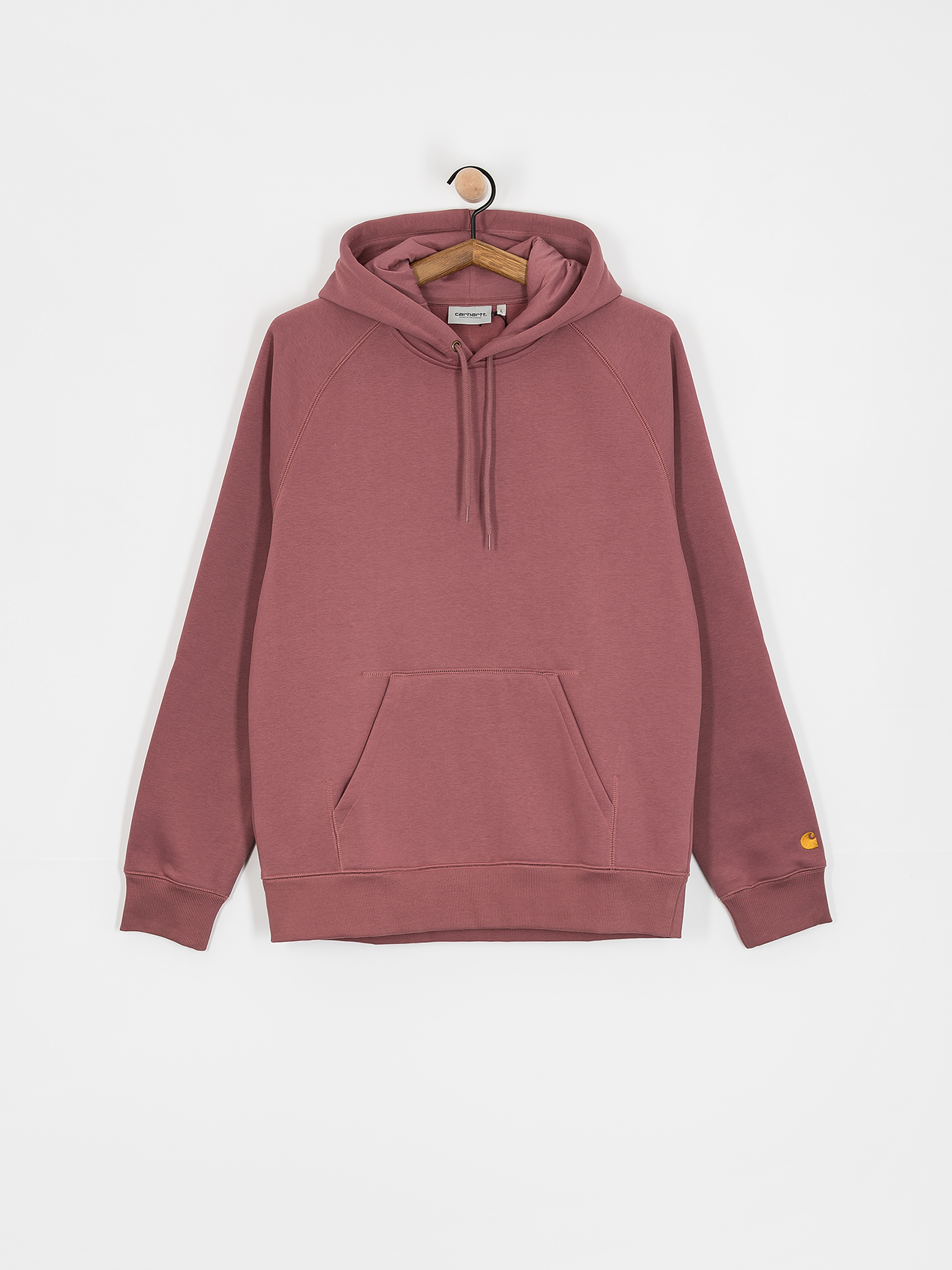 Mikina s kapucí Carhartt WIP Chase HD (dusky pink/gold)