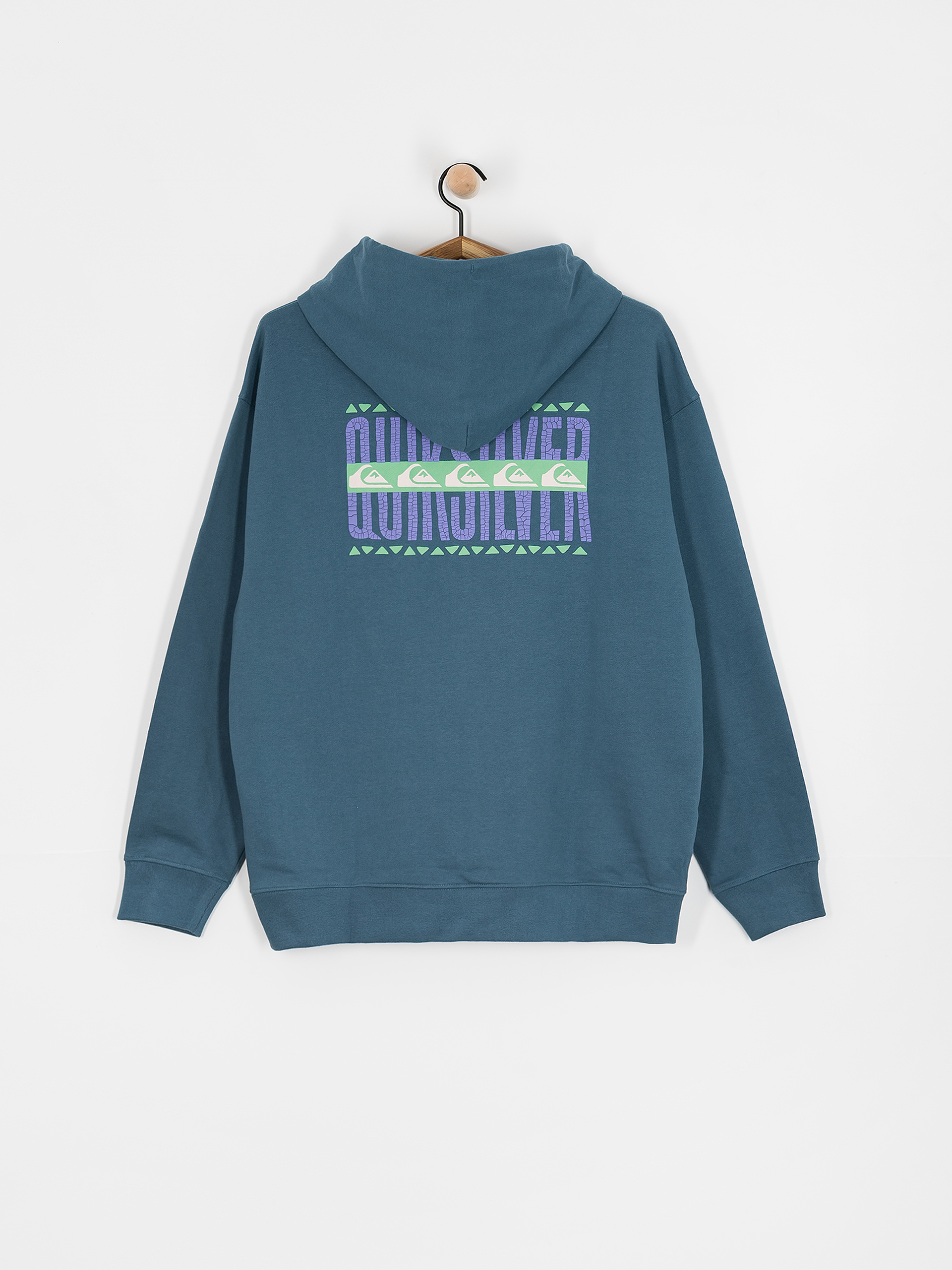 Mikina s kapucí Quiksilver Apog Heritage HD (real teal)