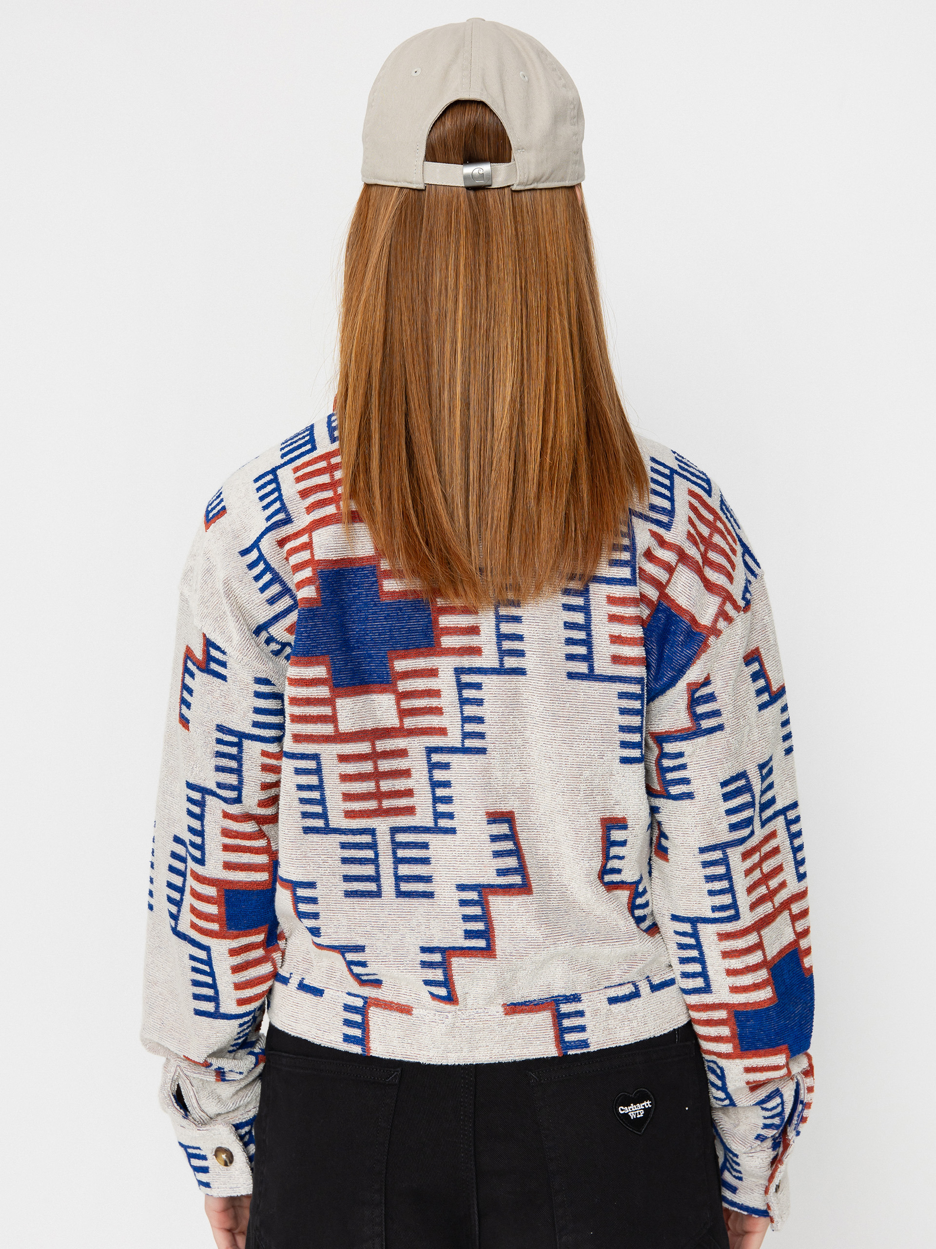 Bunda Brixton Trail Terry Cloth Trucker Wmn (electronic indigo pattern)