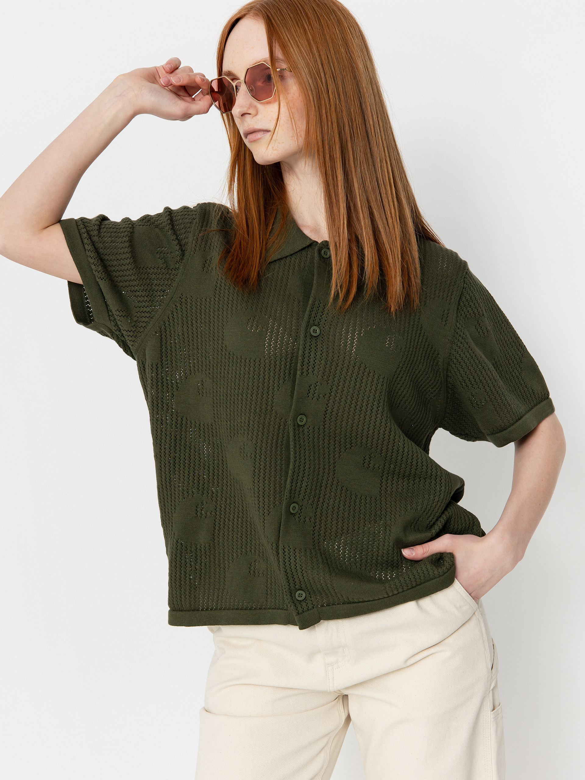 Košile Carhartt WIP Temple Knit Wmn (dollar green)